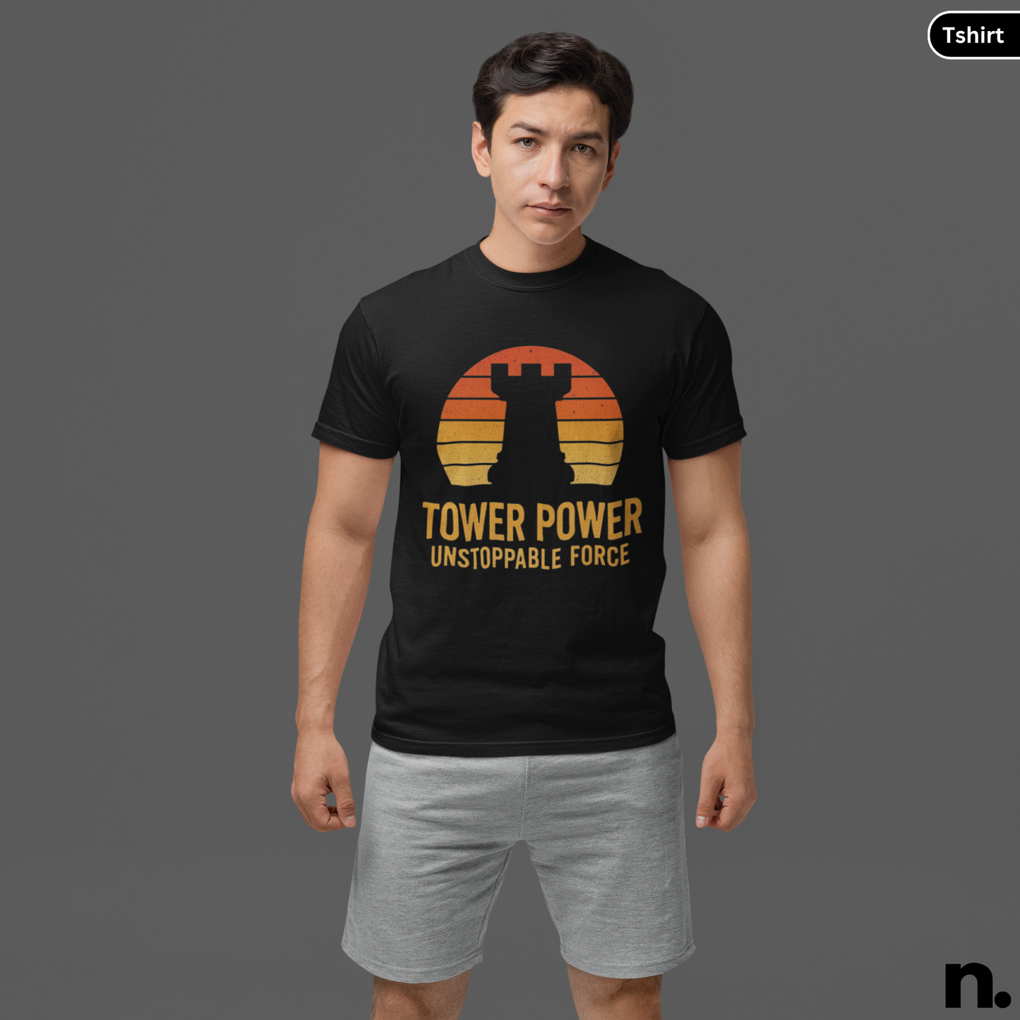 Rook Tower Power Inspired Chess Motivational Unisex Tee