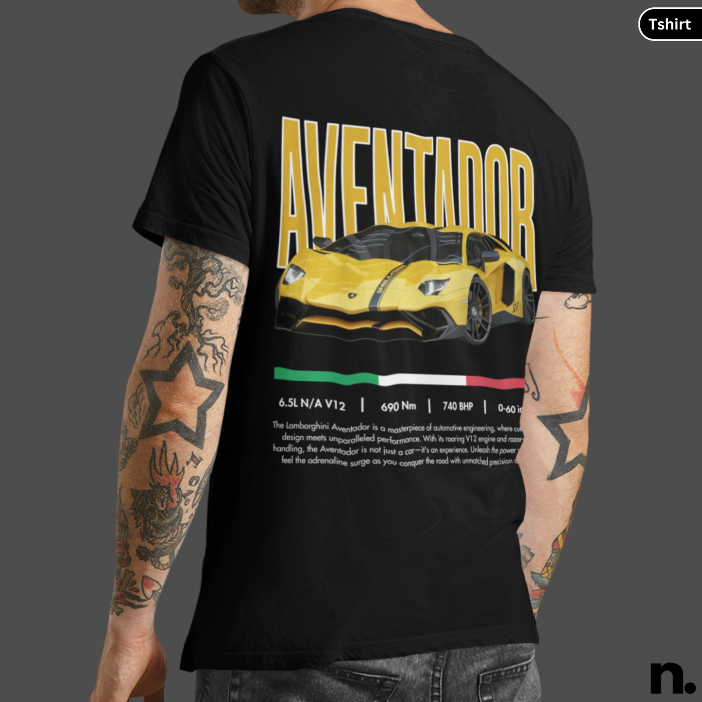 Lambo Aventador Poster Style T-shirt