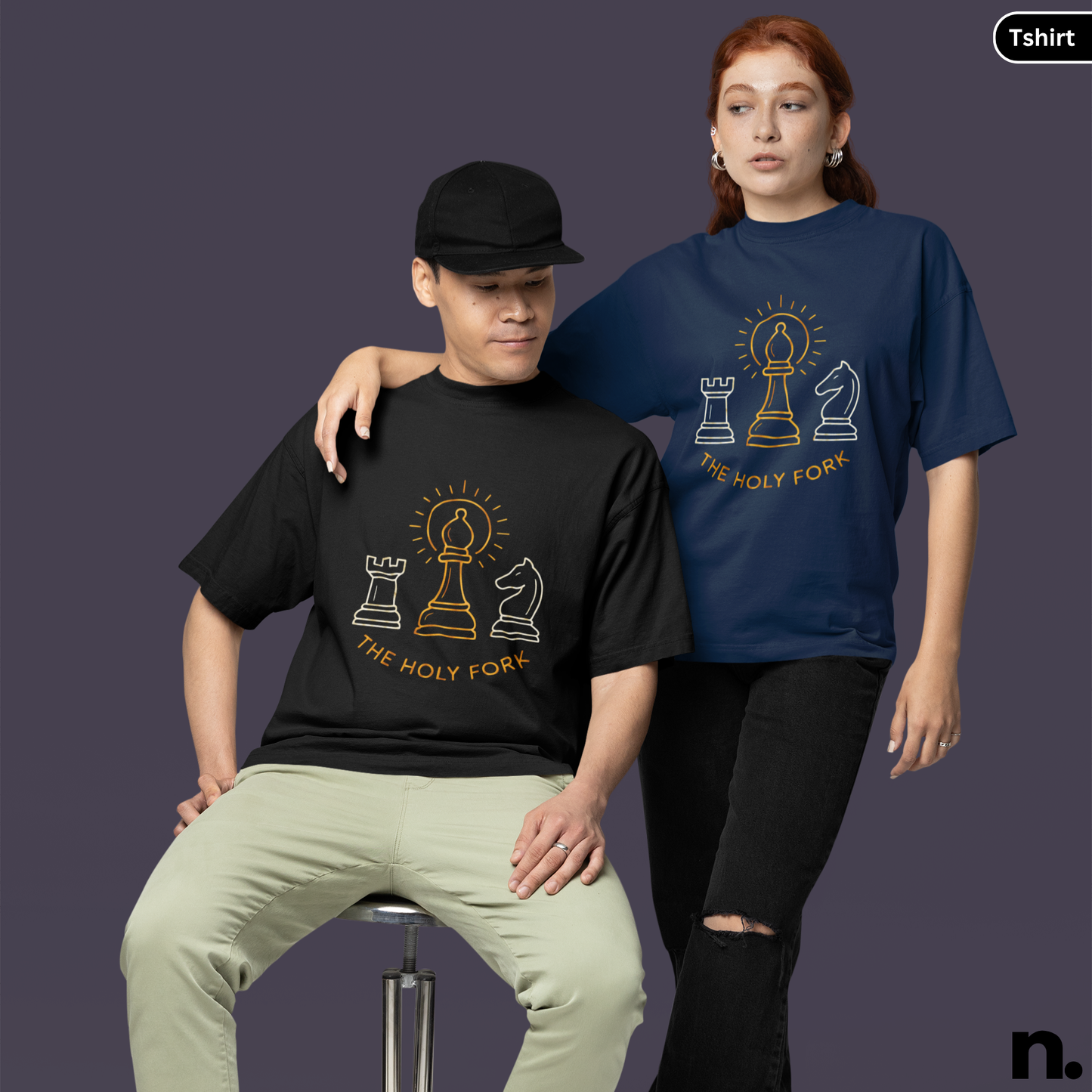 Chess Knight Holy Fork Funny Unisex Tee