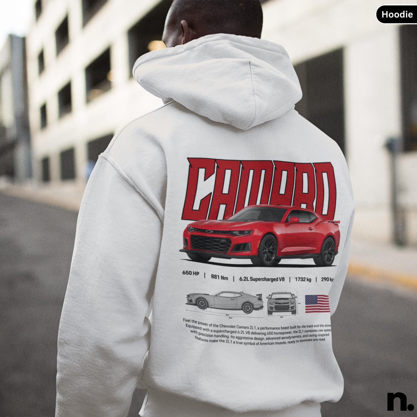 Camaro ZL1 Poster Style Hoodie