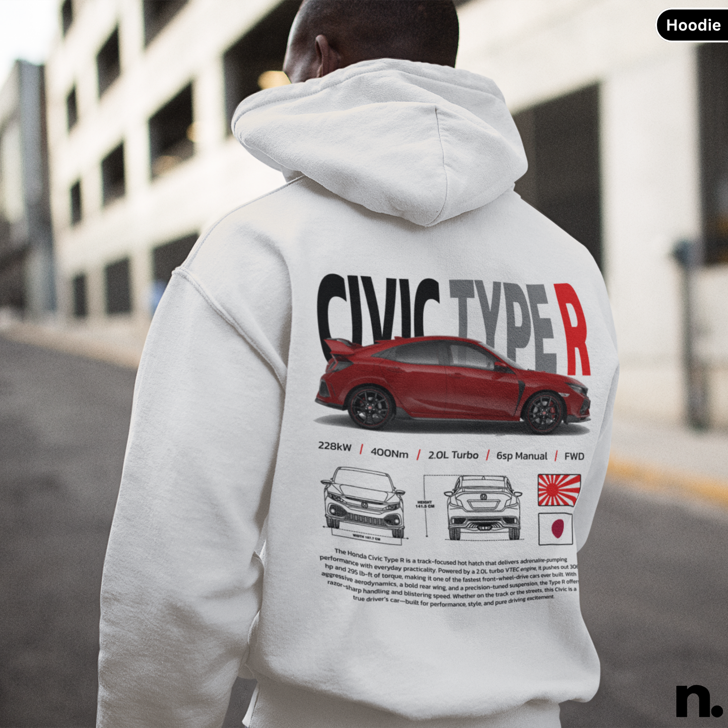 Civic Type R Poster Style Hoodie