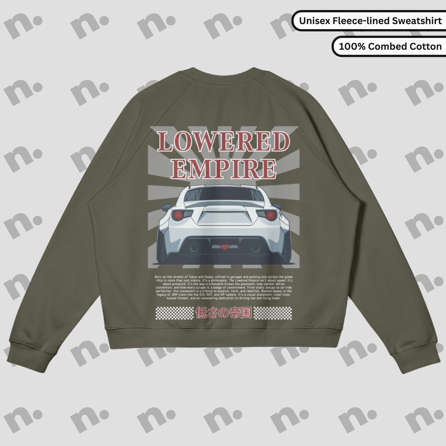 Lowered Empire heavyweight fleeced sweatshirt – ultra-warm crewneck for premium comfort and durability