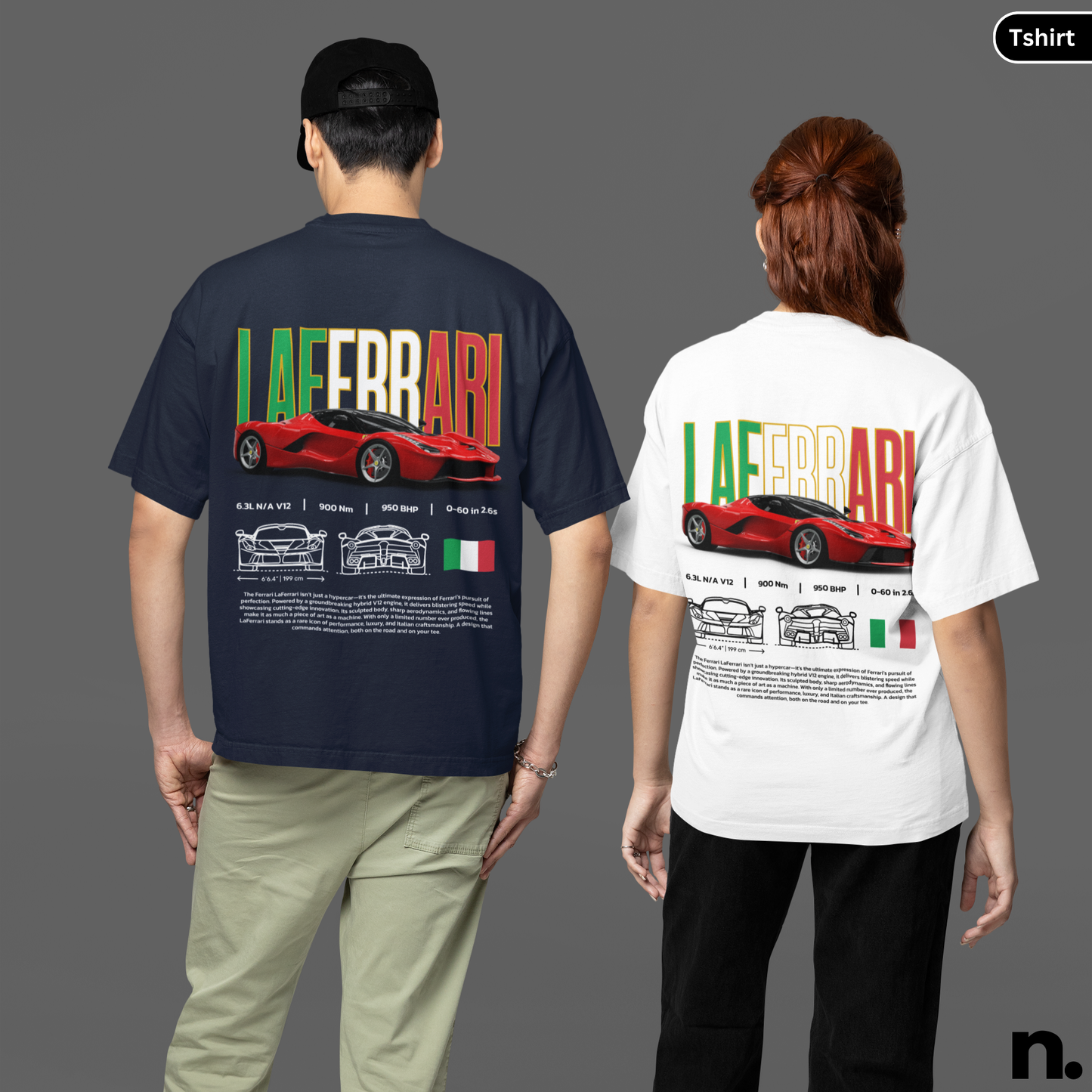 Laferrari Italian Poster Style T-shirt