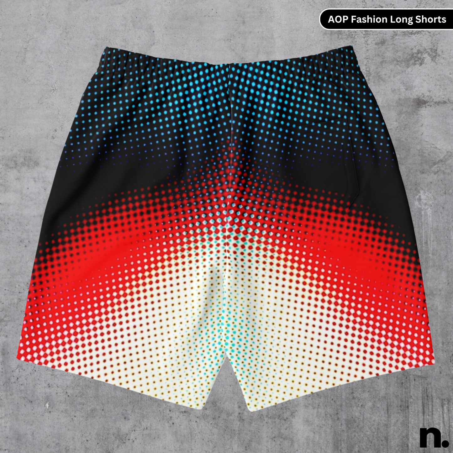 Color Diffusion Pattern Fashion Long Shorts