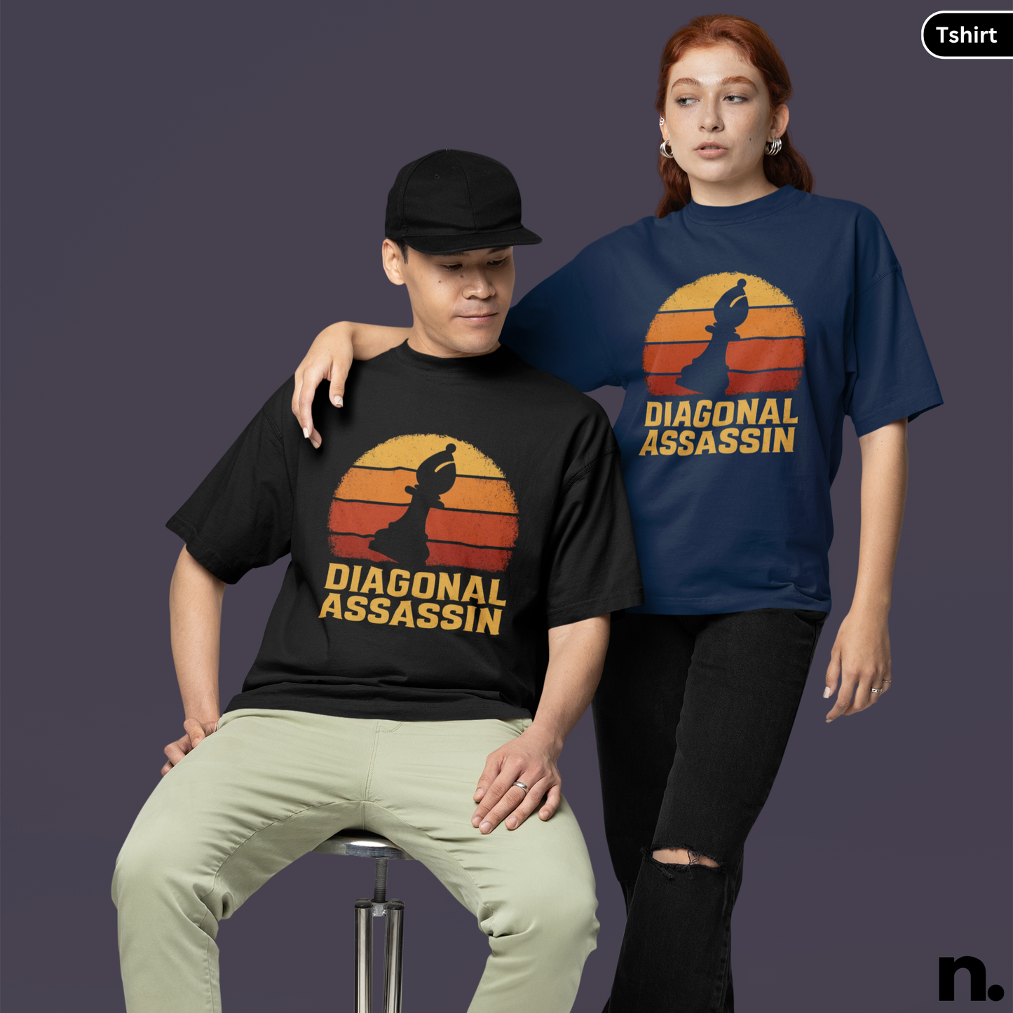 Diagonal Assassin Bishop Chess Unisex Tee