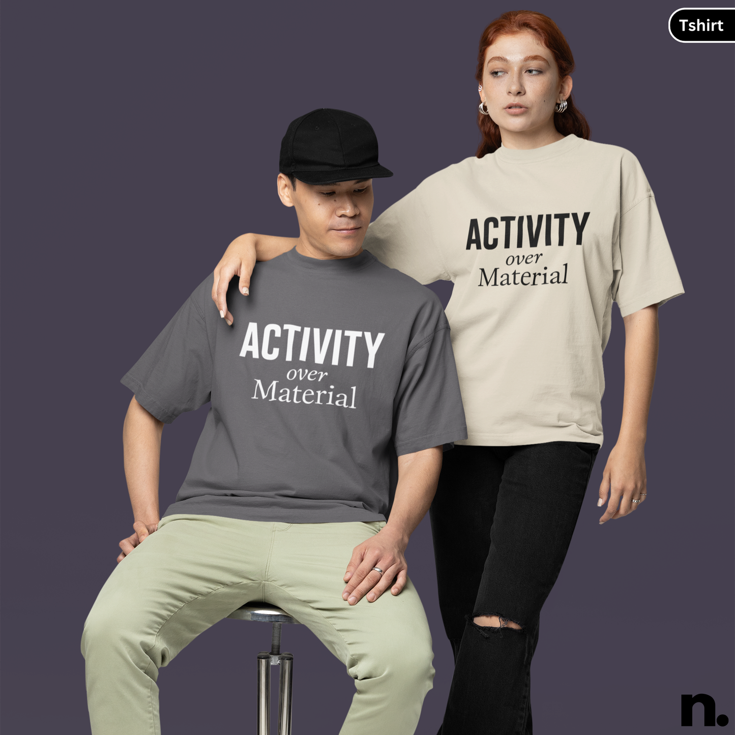 Activity Over Material Chess Inspired Typography Unisex Tee