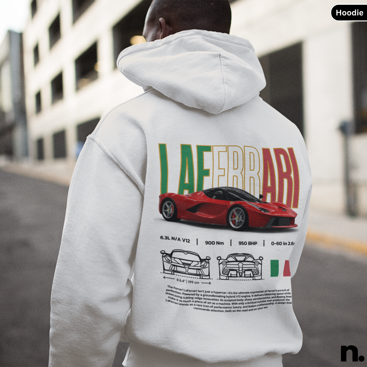 Laferrari Italian Poster Style Hoodie