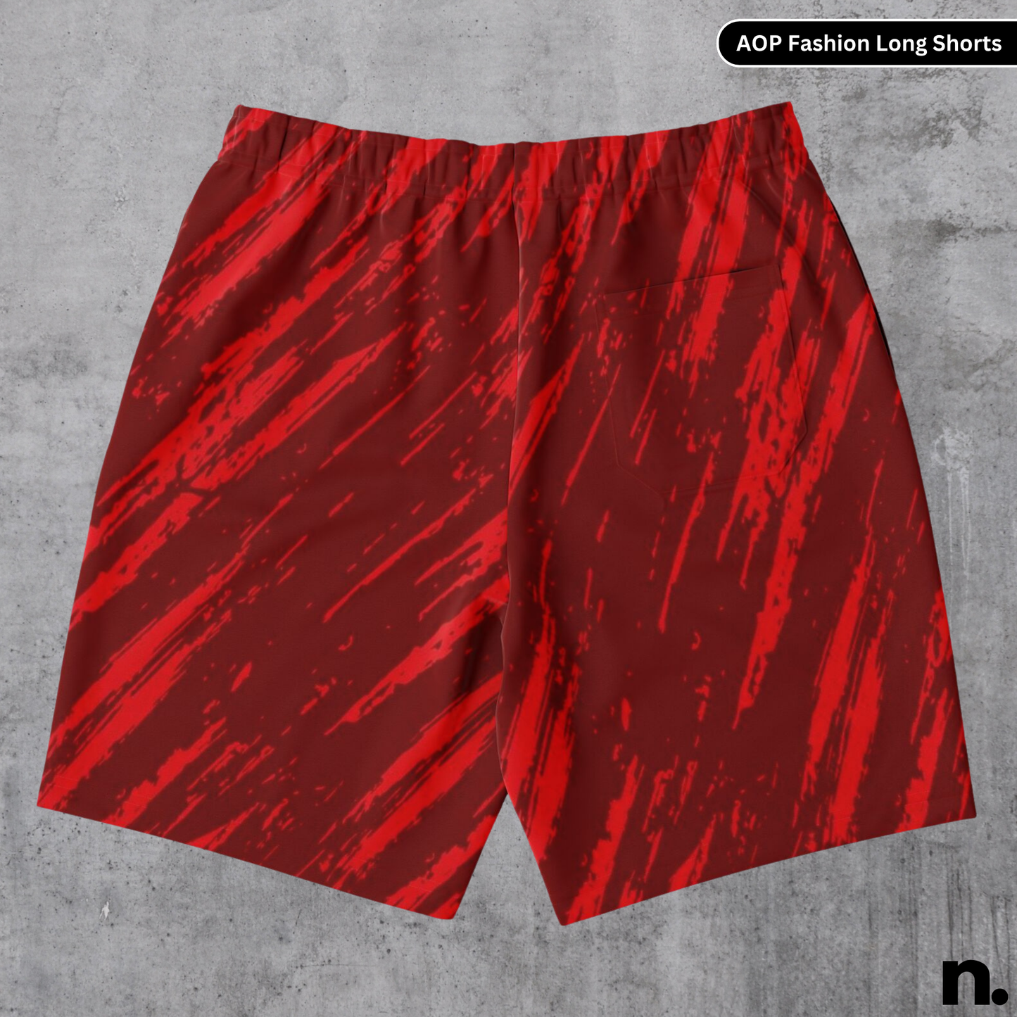 Nerdotopia Red Pattern Long Shorts
