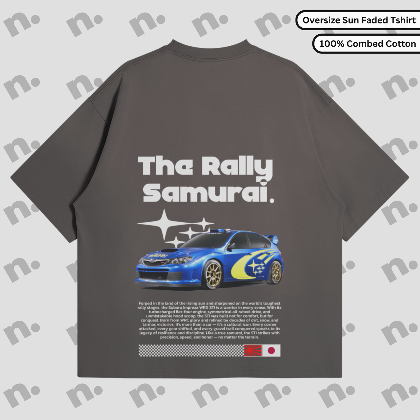 Rally Samurai Oversized Premium Tee – Streetwear-style oversized t-shirt with bold samurai graphic and premium fabric.