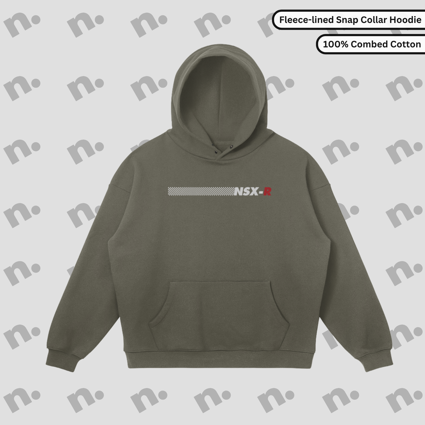 NSX-R – “NO EXCUSES. JUST PRECISION.” Snap Collar Hoodie