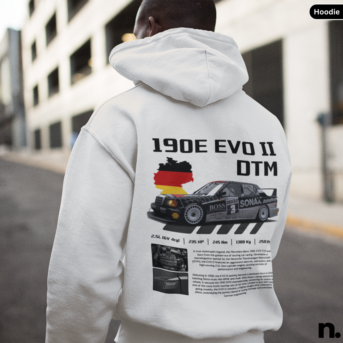 DTM 190E EVO II Poster Style Hoodie
