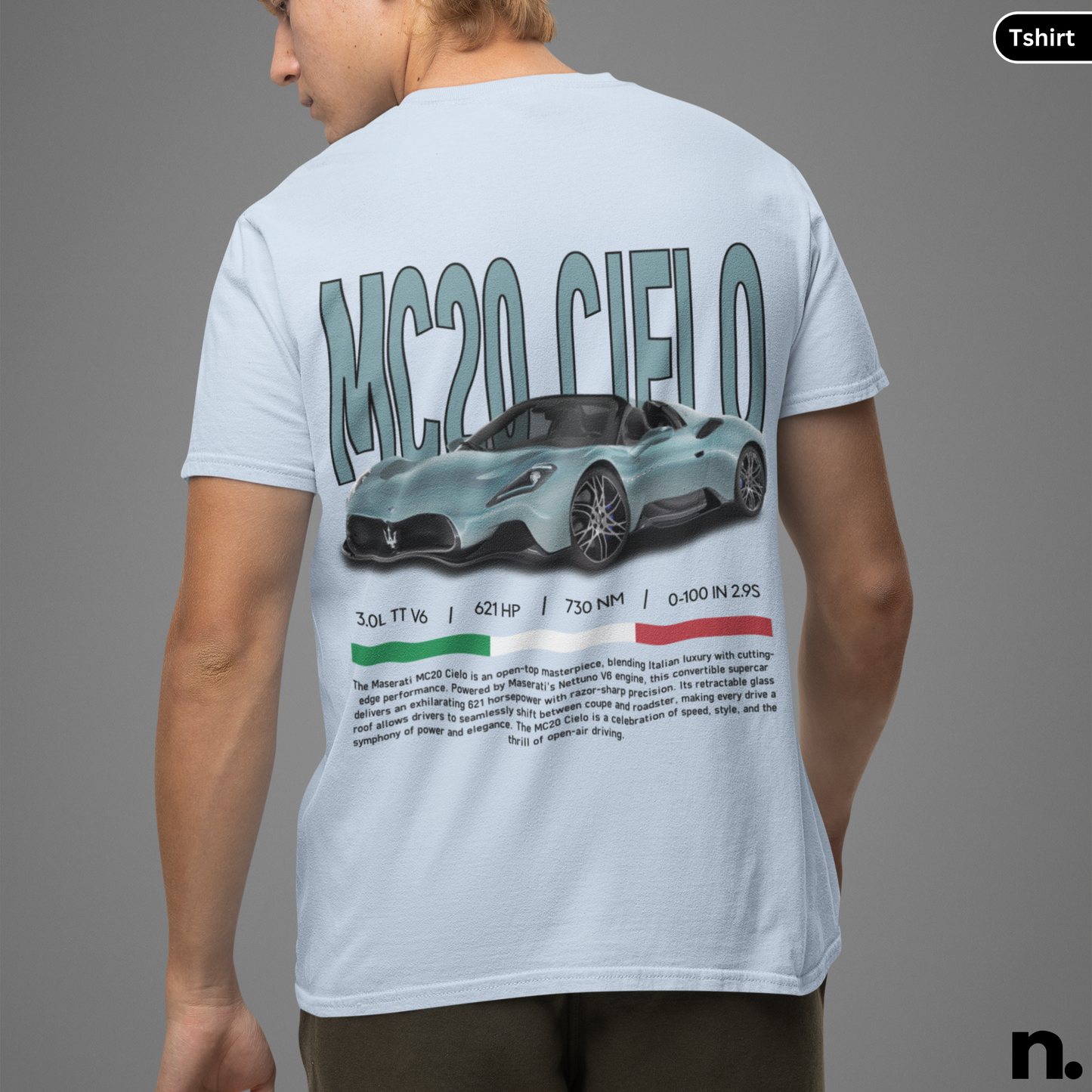 MC20 Cielo Hypercar Poster Style T-shirt