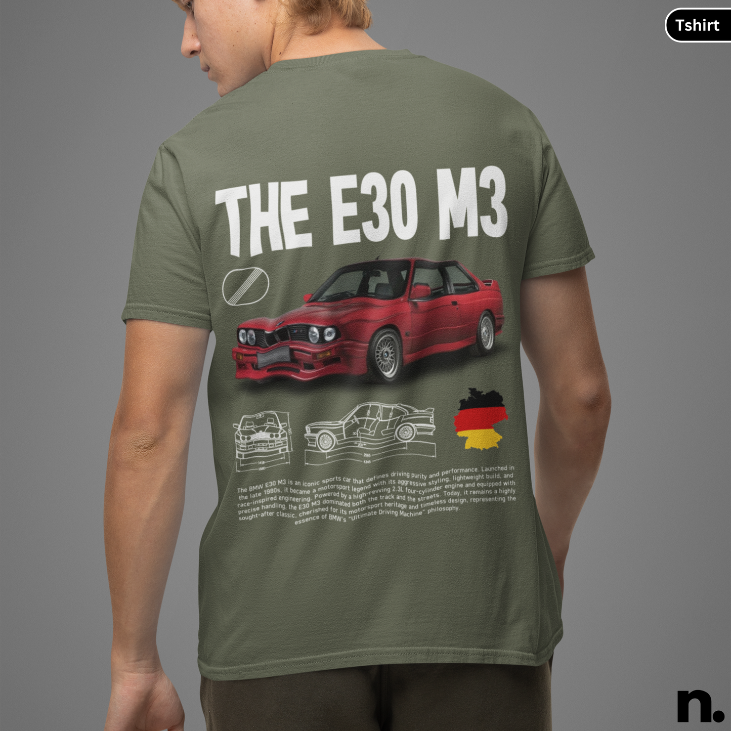 E30 M3 Poster Style T-shirt