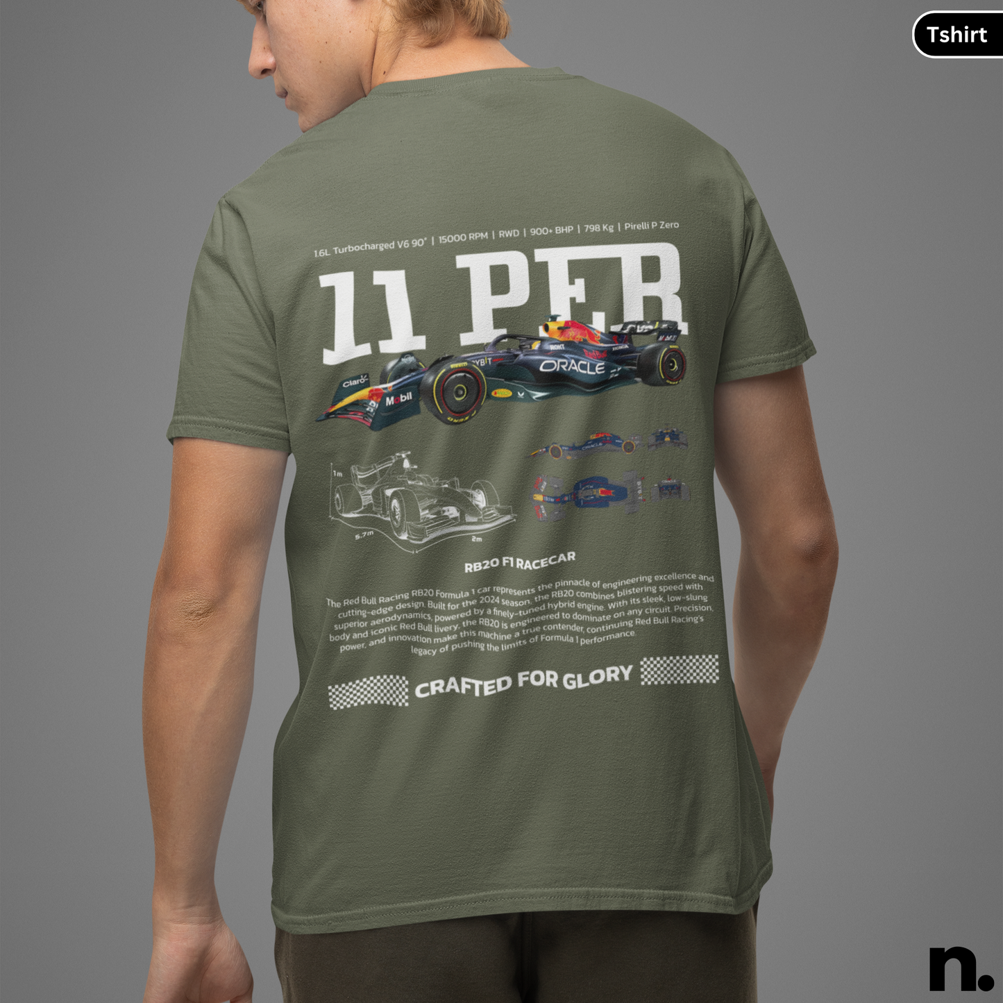 11 Perez RB20 Poster Style T-shirt