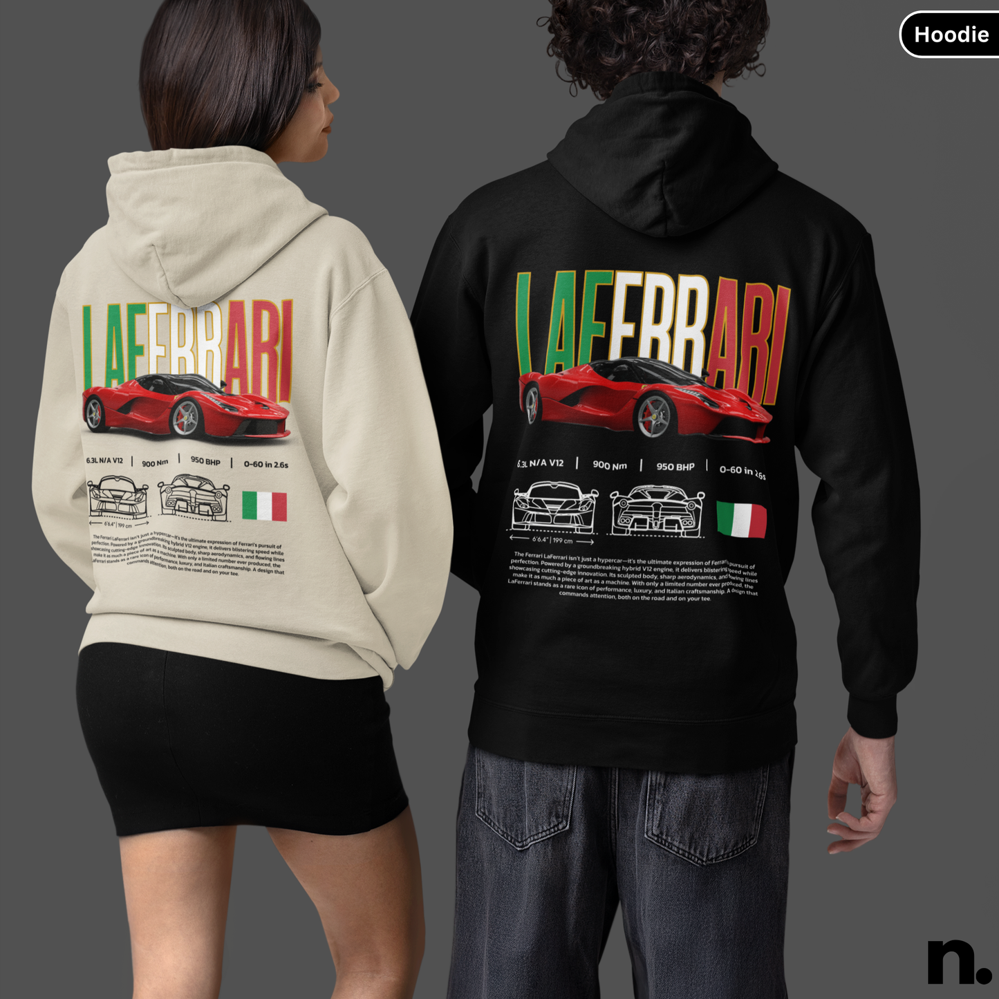 Laferrari Italian Poster Style Hoodie