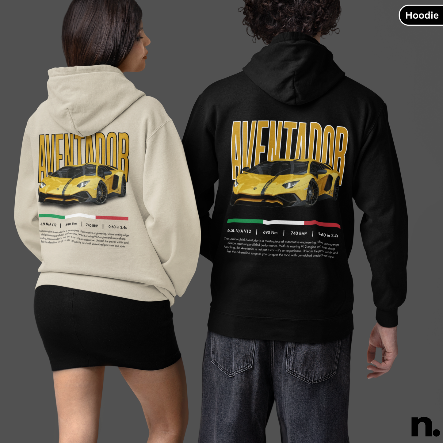 Lambo Aventador Poster Style Hoodie