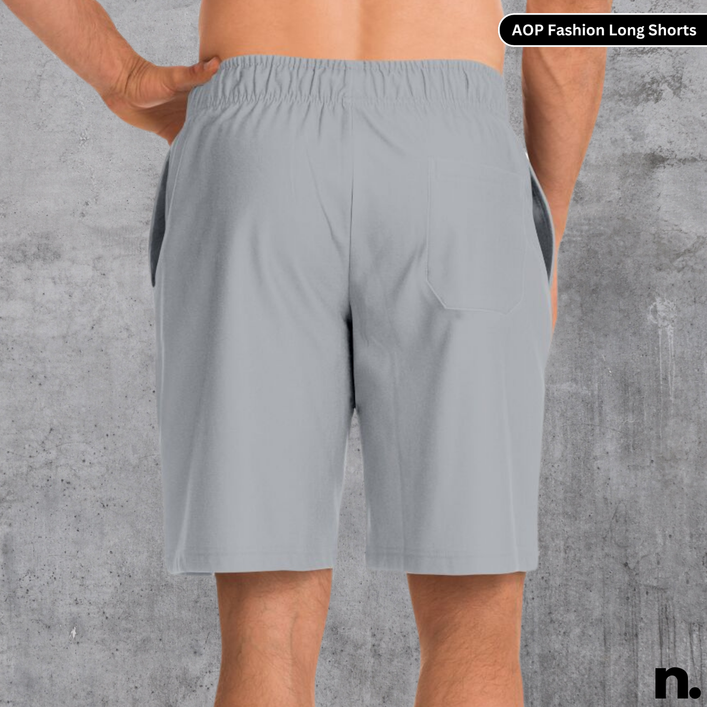 B&W Skulls and Flowers Nerdotopia Long Shorts