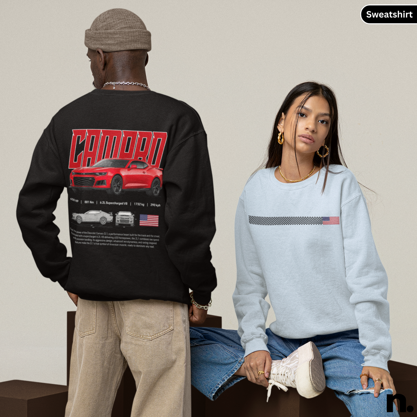 Camaro ZL1 Poster Style Sweatshirt