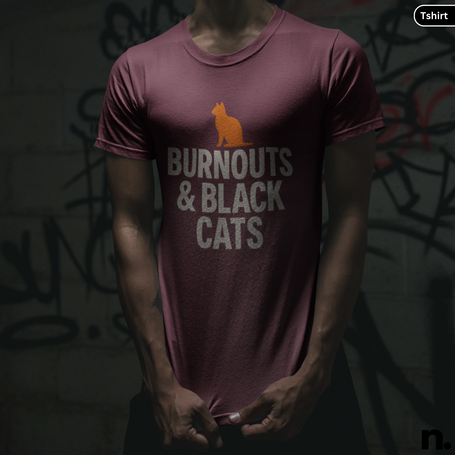 Burnouts & Black Cats Unisex Halloween Tee