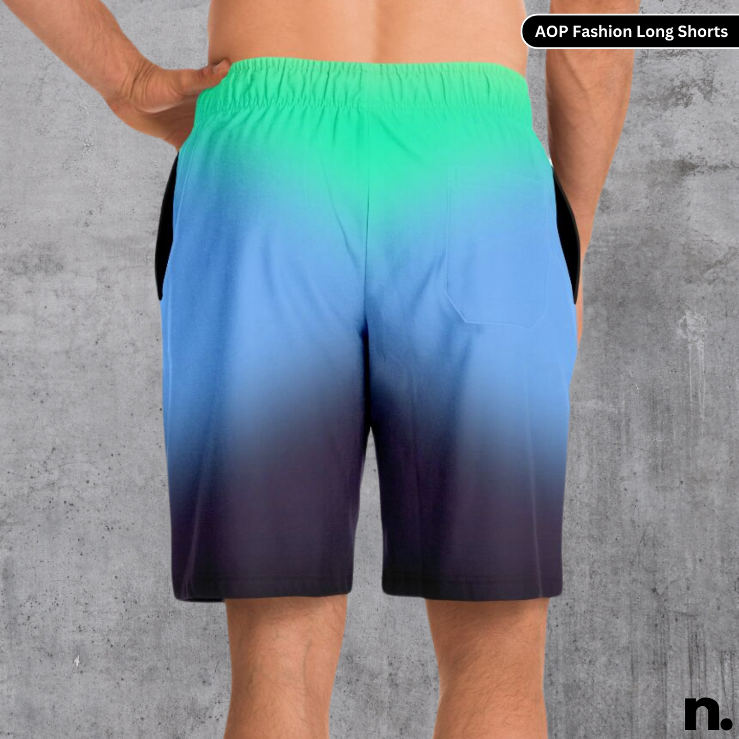Color Diffusion Streetwear Fashion Long Shorts