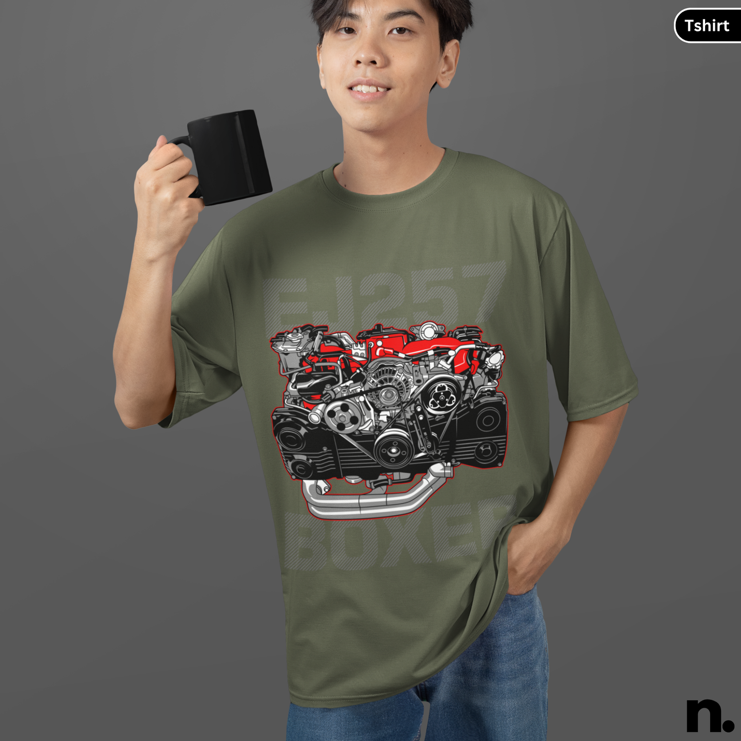 Boxer Engine Illustration T-Shirt