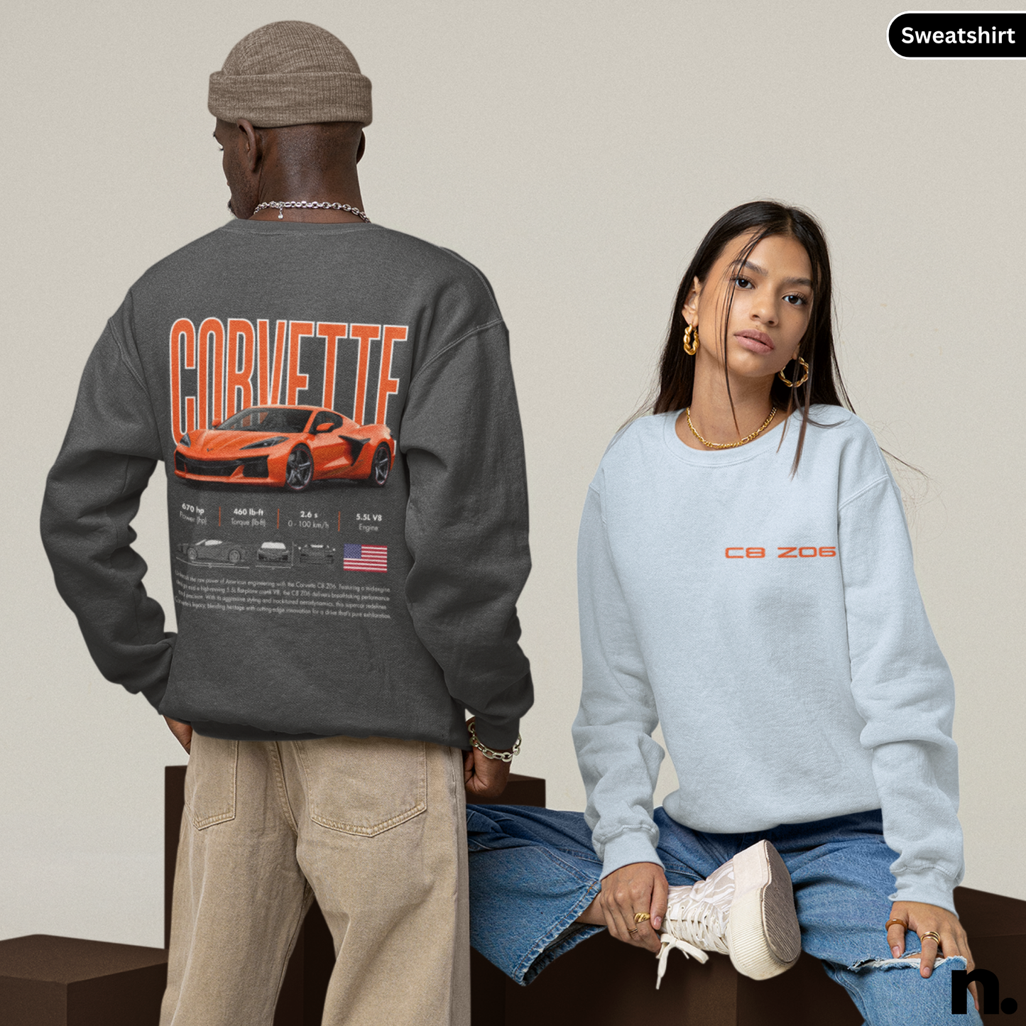 C8 Z06 Poster Style Unisex Sweatshirt