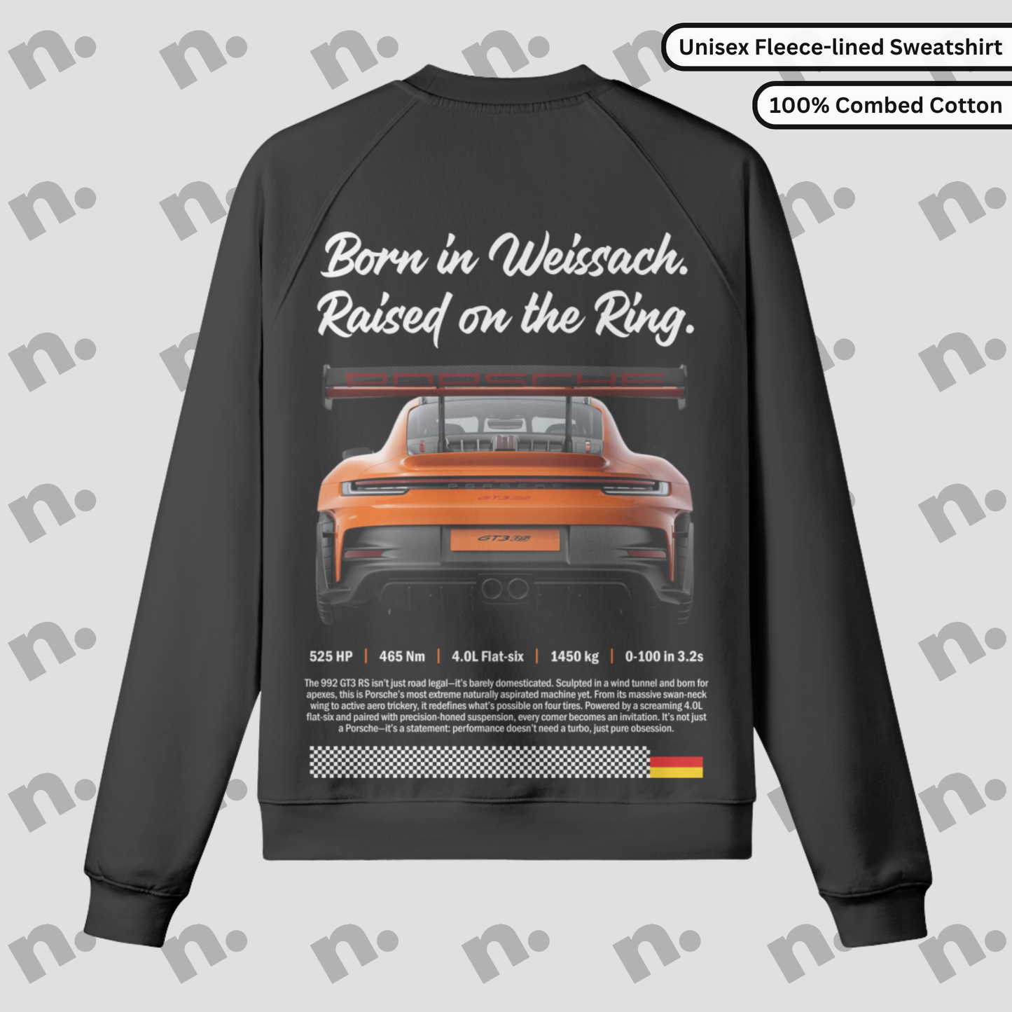 Born in Weissach Premium Fleece-lined Sweatshirt
