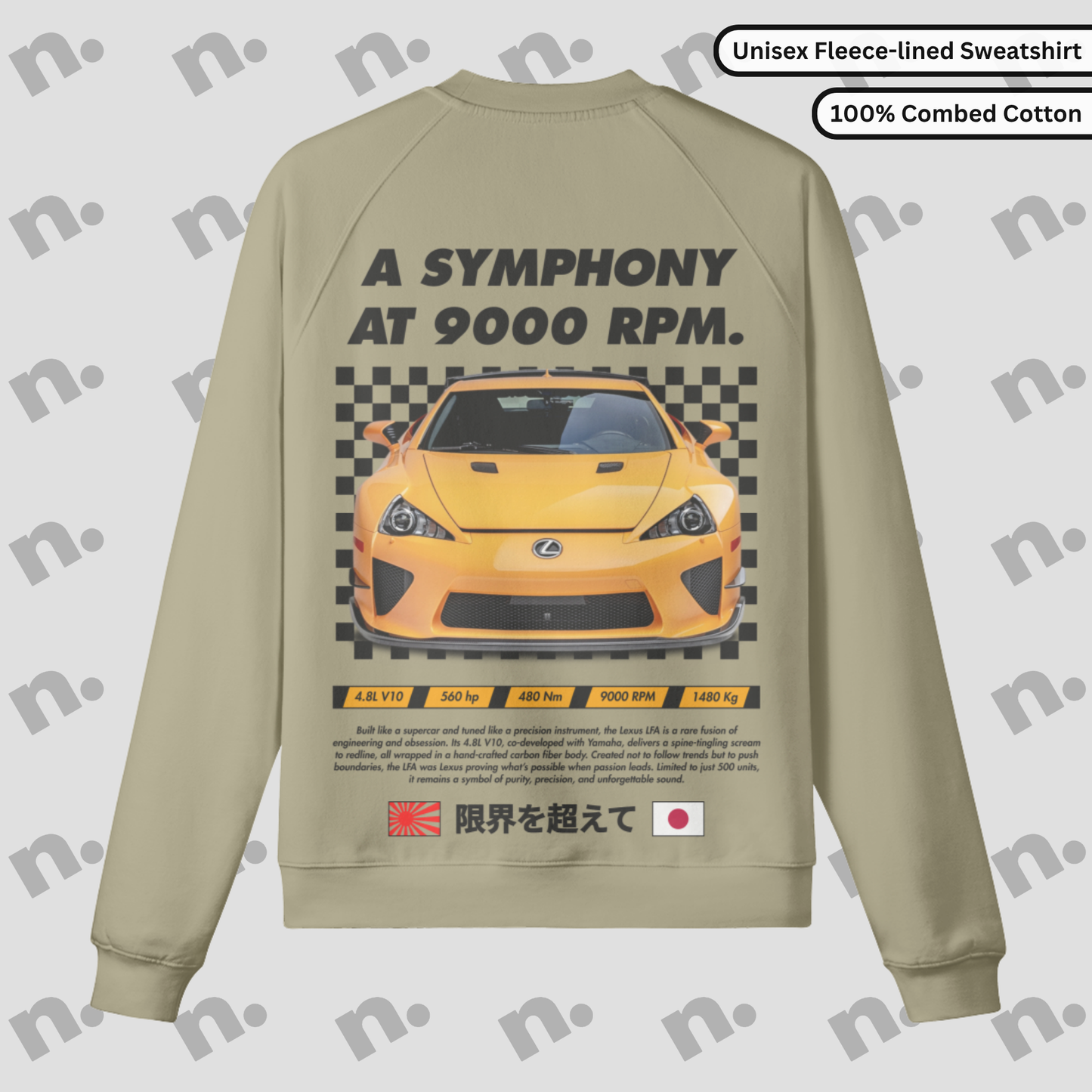 A Symphony At 9000 RPM LFA Fleece-lined Sweatshirt