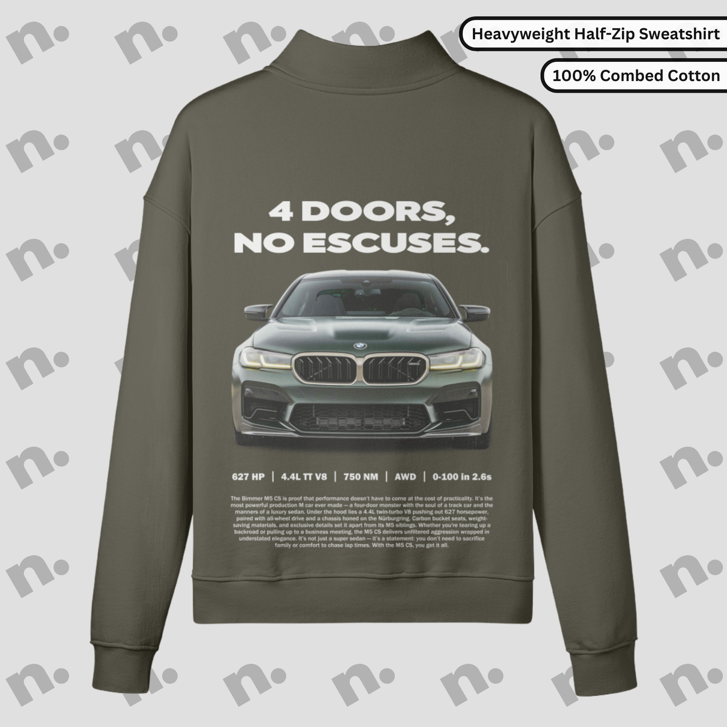 M5 CS Half-Zip Stand Collar Premium Sweatshirt
