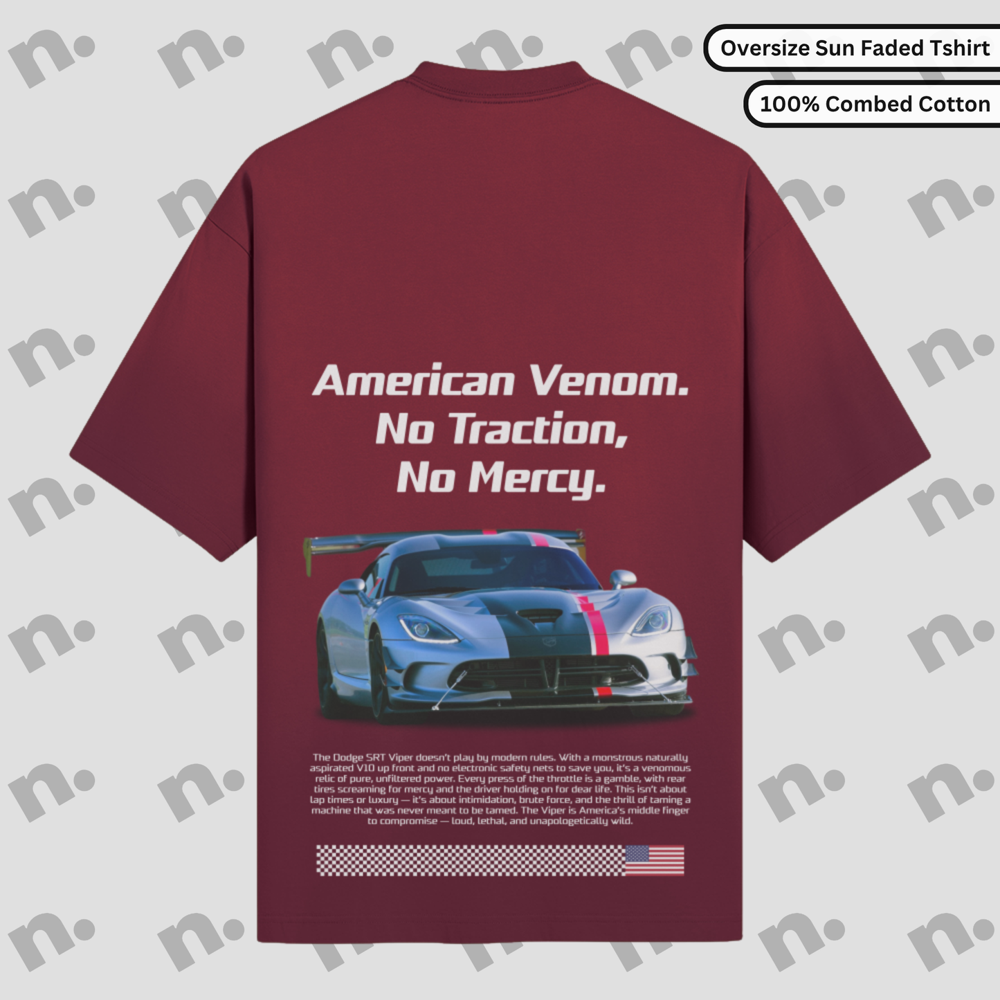Viper Inspired Premium Sun Faded Oversize T-shirt