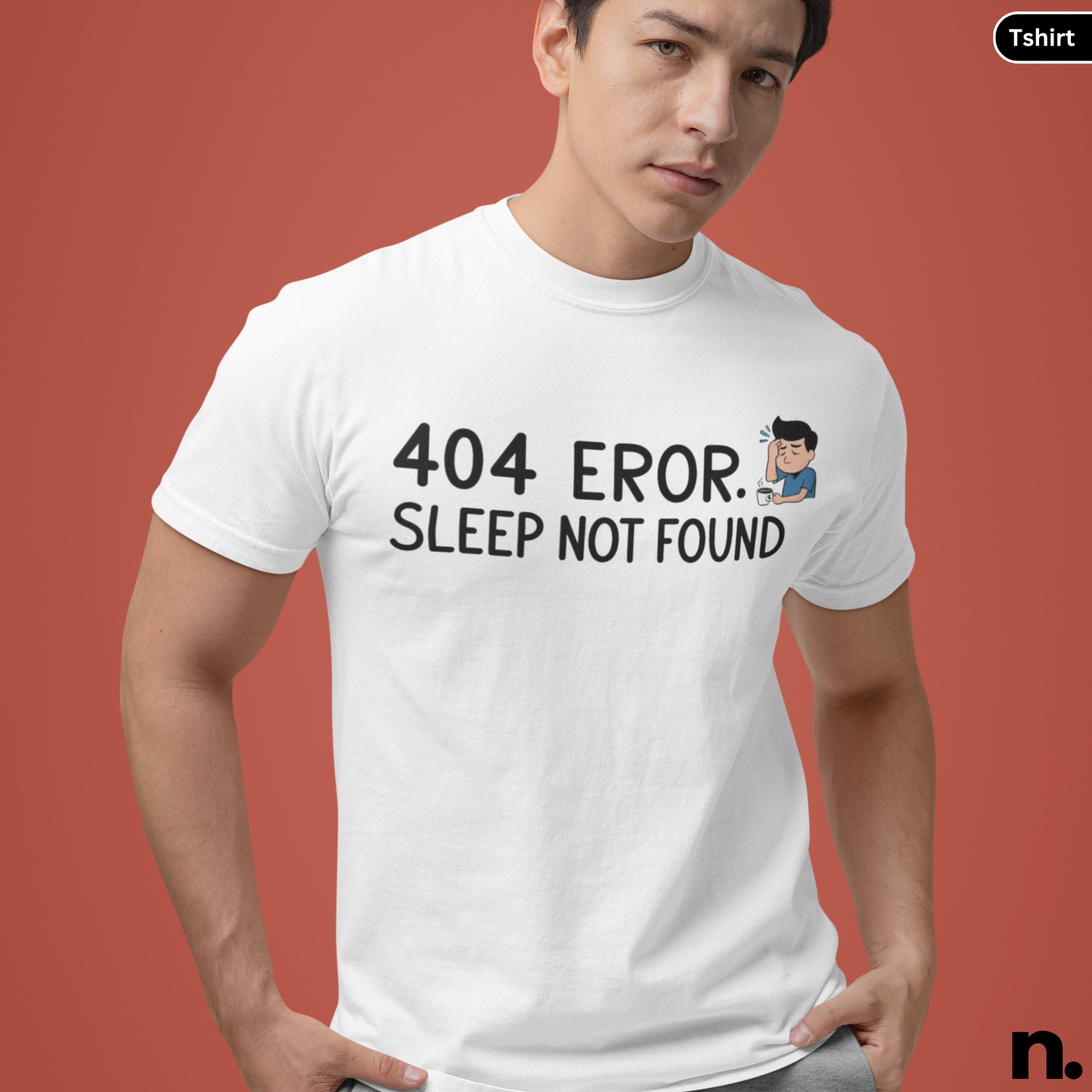 404 Error Sleep Not Found Funny Developer Cotton T-Shirt
