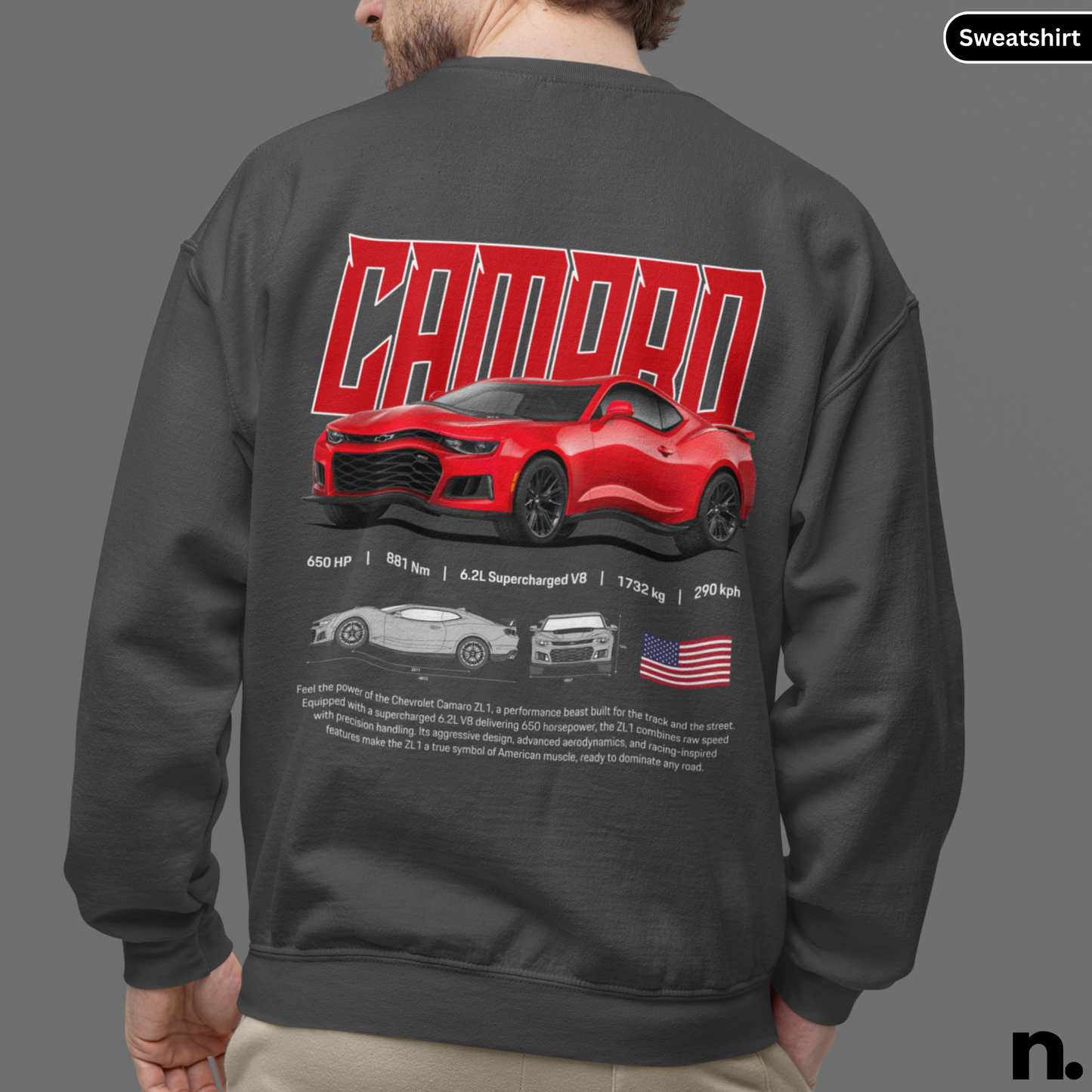 Camaro ZL1 Poster Style Sweatshirt