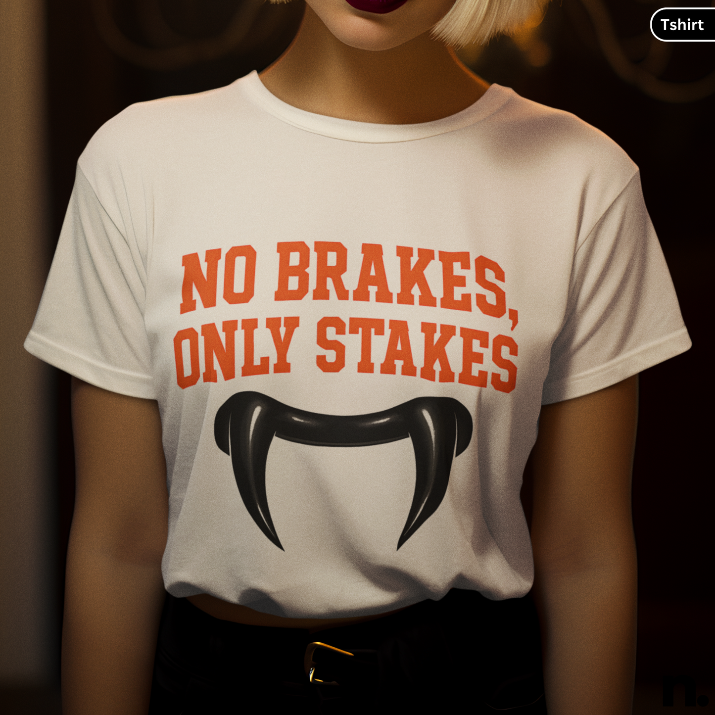 No Brakes Only Stakes Unisex Halloween Tee