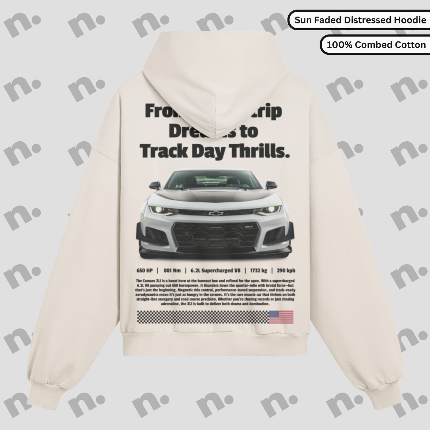 Chevy Distressed Premium Heavyweight Hoodie