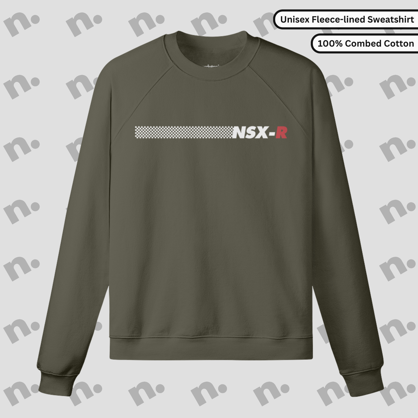 NSX-R – “NO EXCUSES. JUST PRECISION.” Fleece-Lined Crewneck Sweatshirt