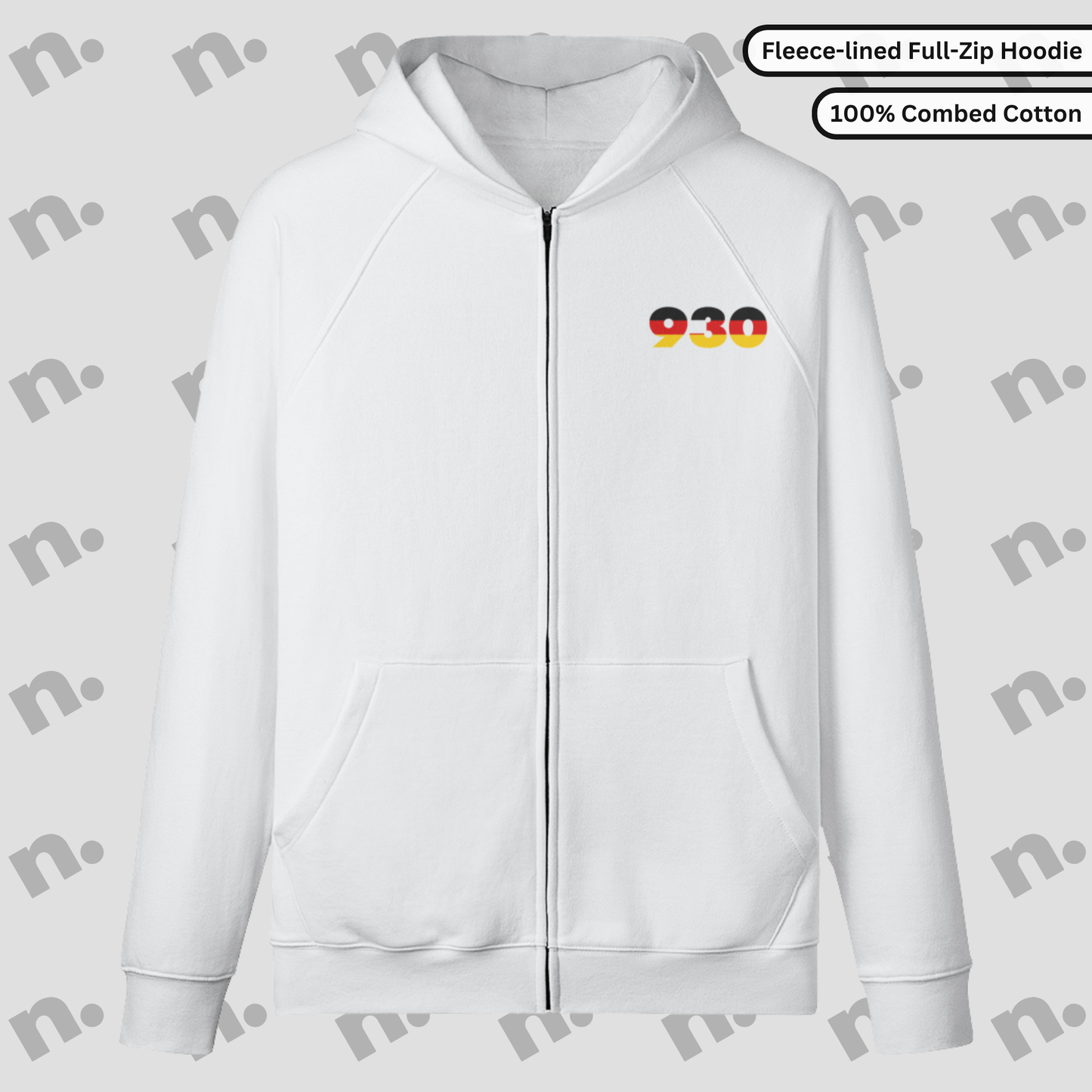 930 Rear End Full-Zip Fleece-lined Premium Hoodie