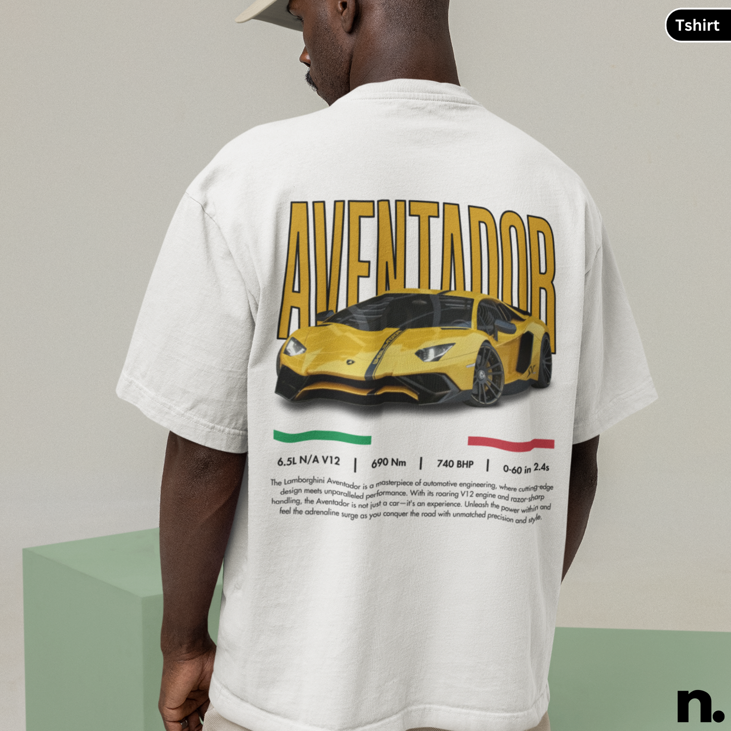 Lambo Aventador Poster Style T-shirt