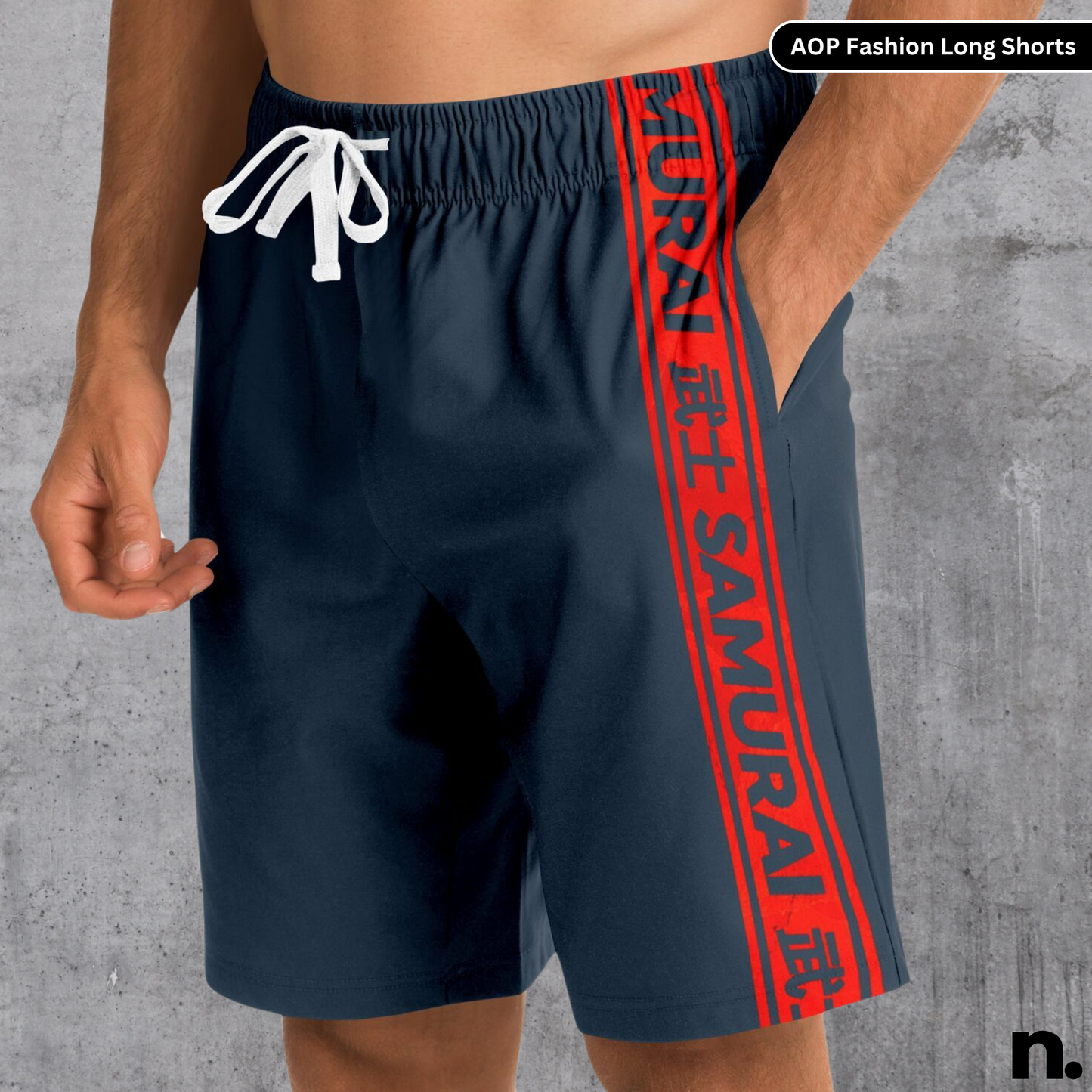 Samurai Inspired Slate Long Shorts