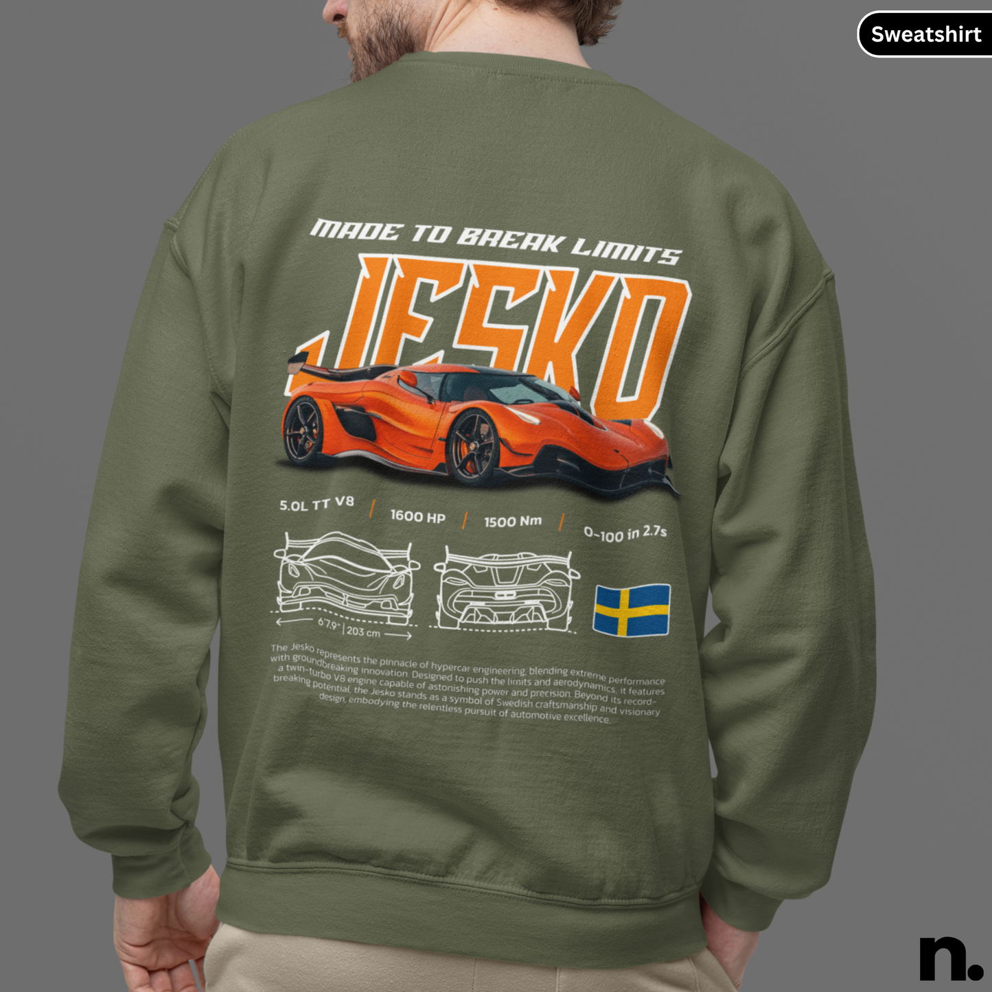Jesko Poster Style Sweatshirt
