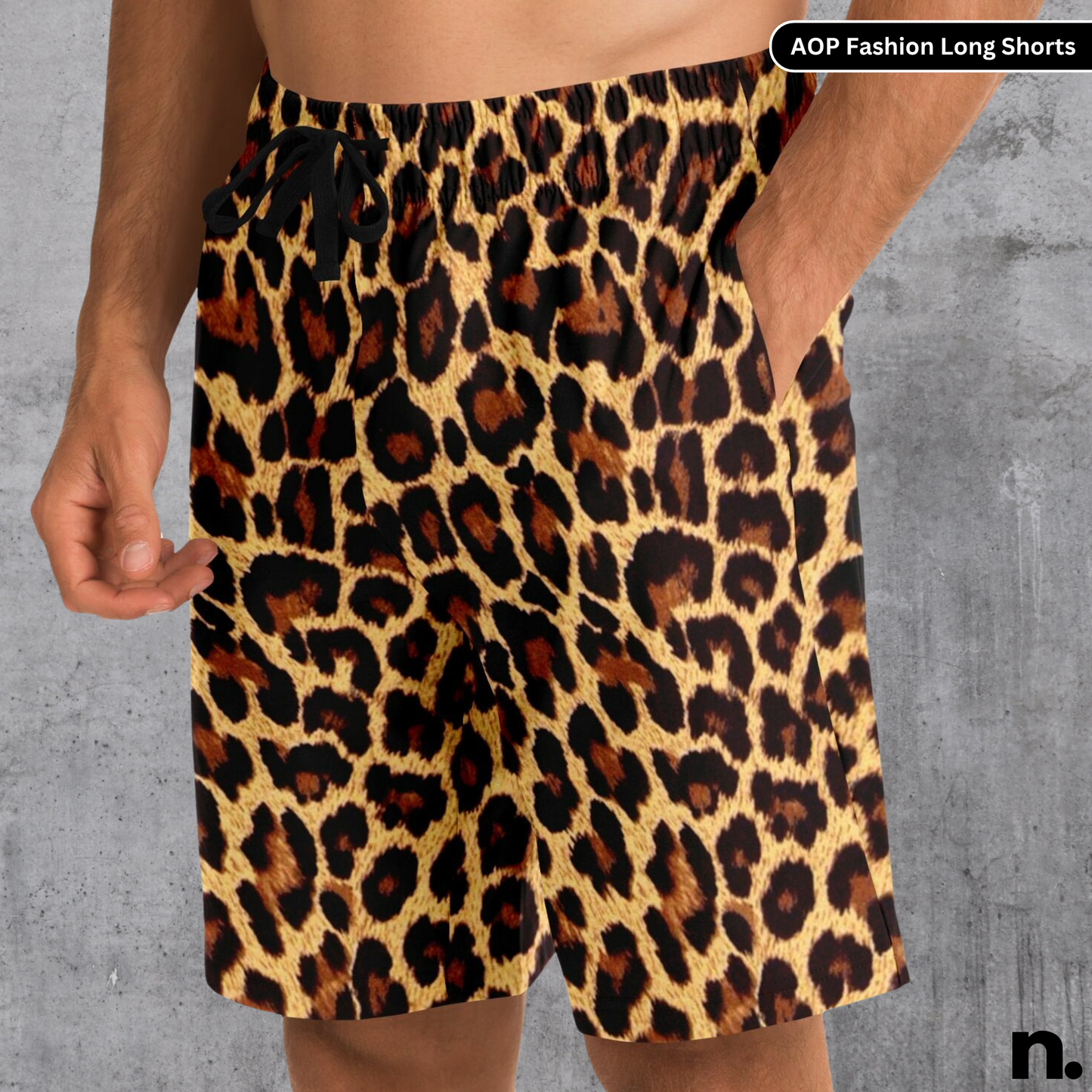 Cheetah Pattern Long Shorts