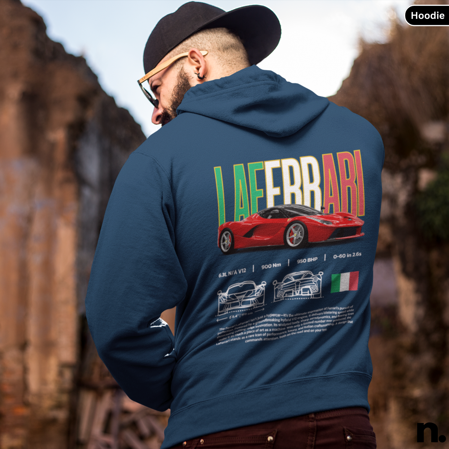 Laferrari Italian Poster Style Hoodie
