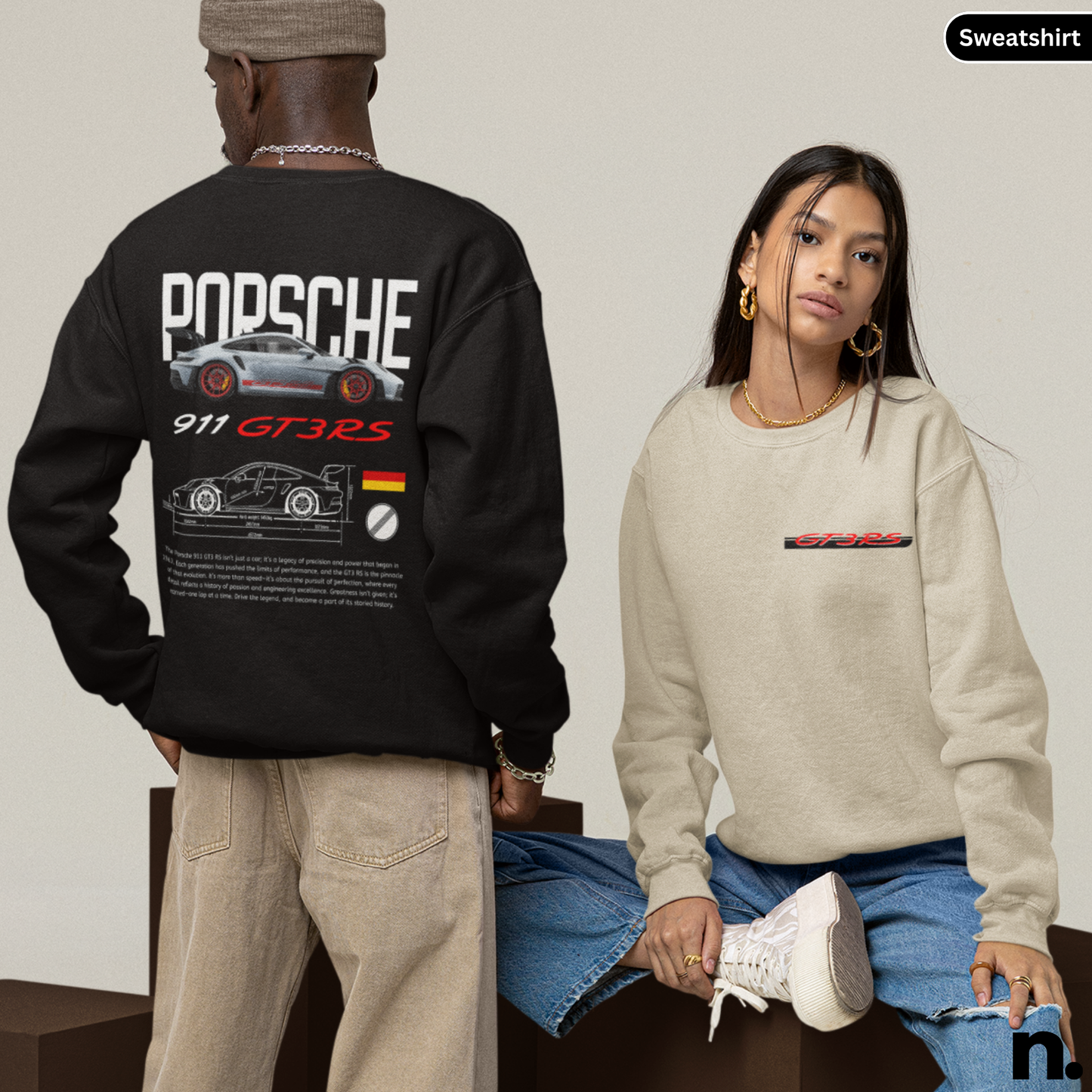 911 GT3RS Poster Style Back Print Sweatshirt