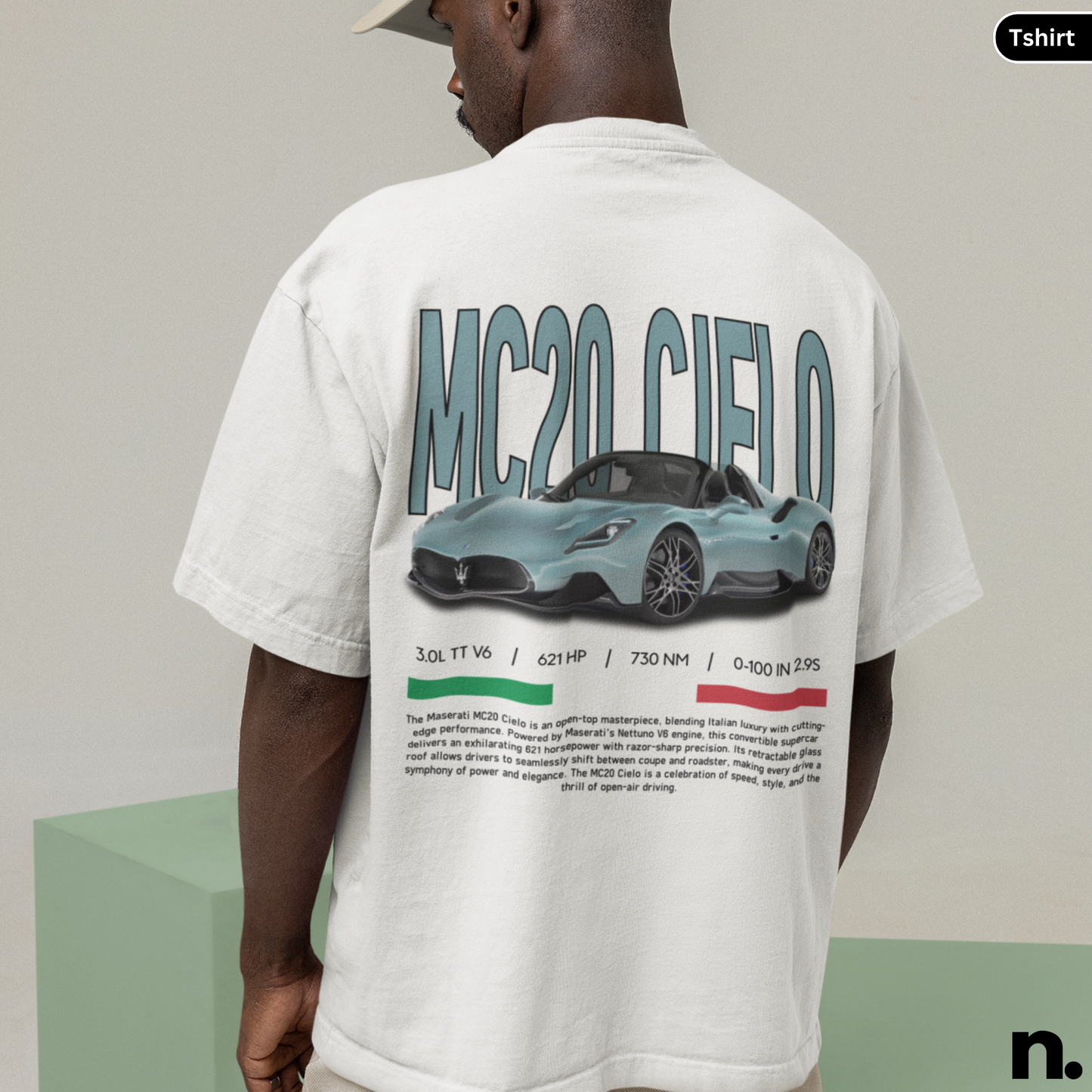 MC20 Cielo Hypercar Poster Style T-shirt