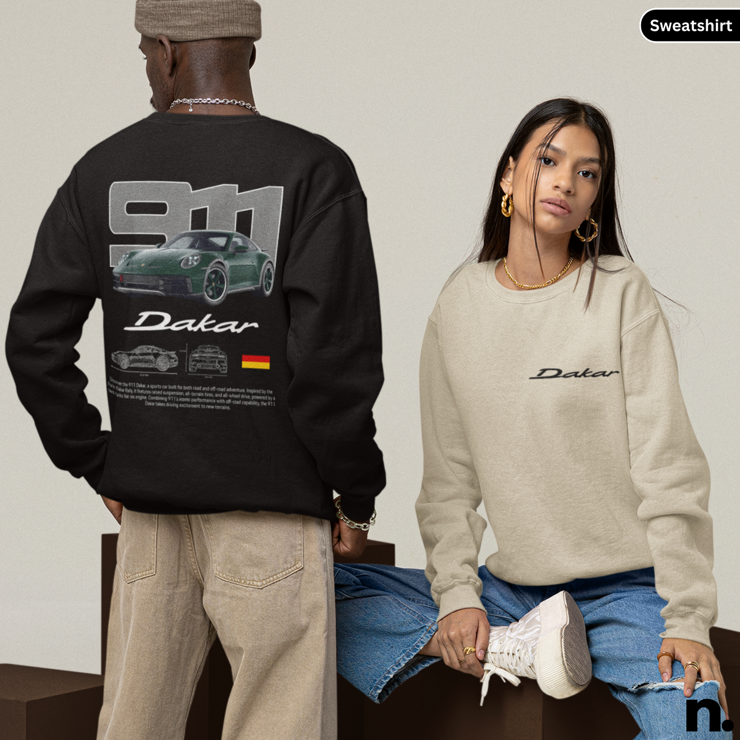 911 Dakar Rally Poster Style Crewneck Sweatshirt