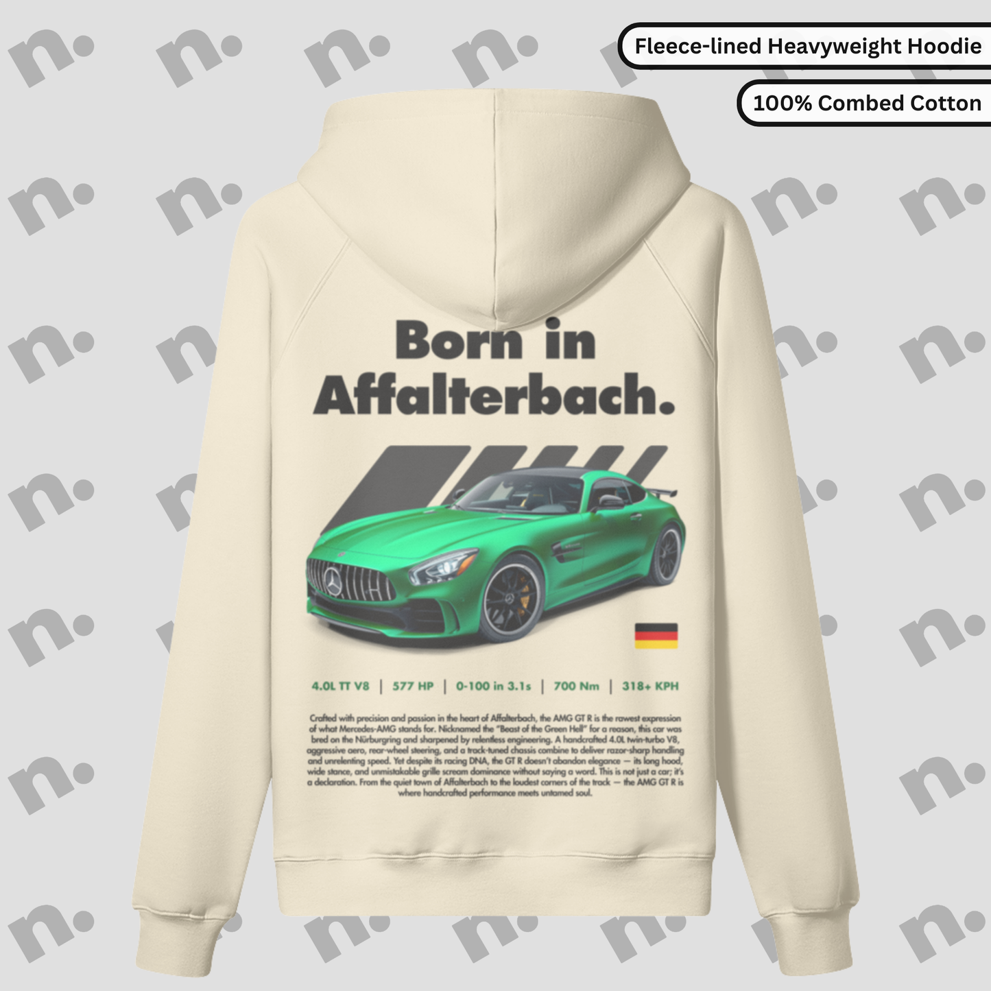 Born in Affalterbach Fleece-lined Premium Pullover Hoodie