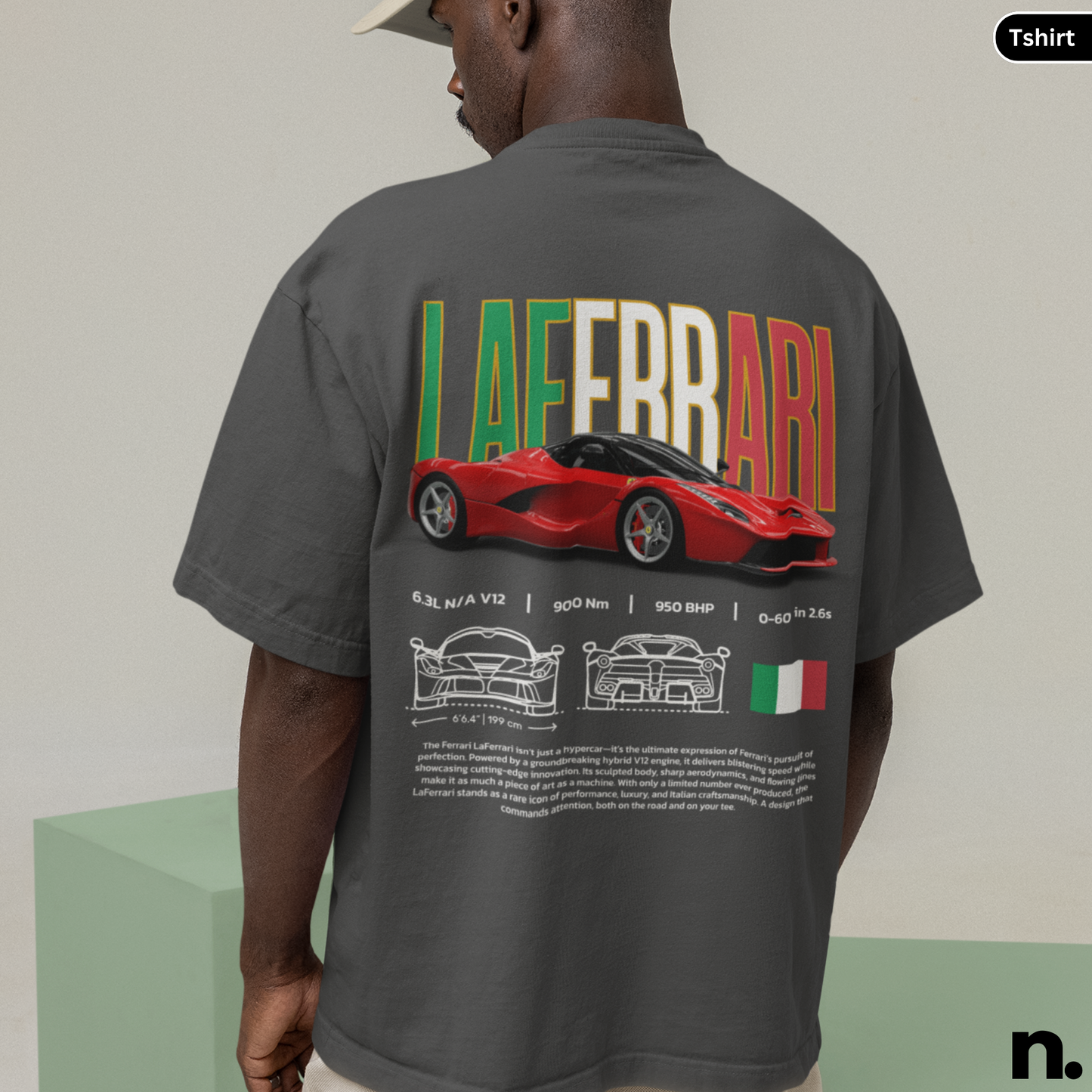 Laferrari Italian Poster Style T-shirt