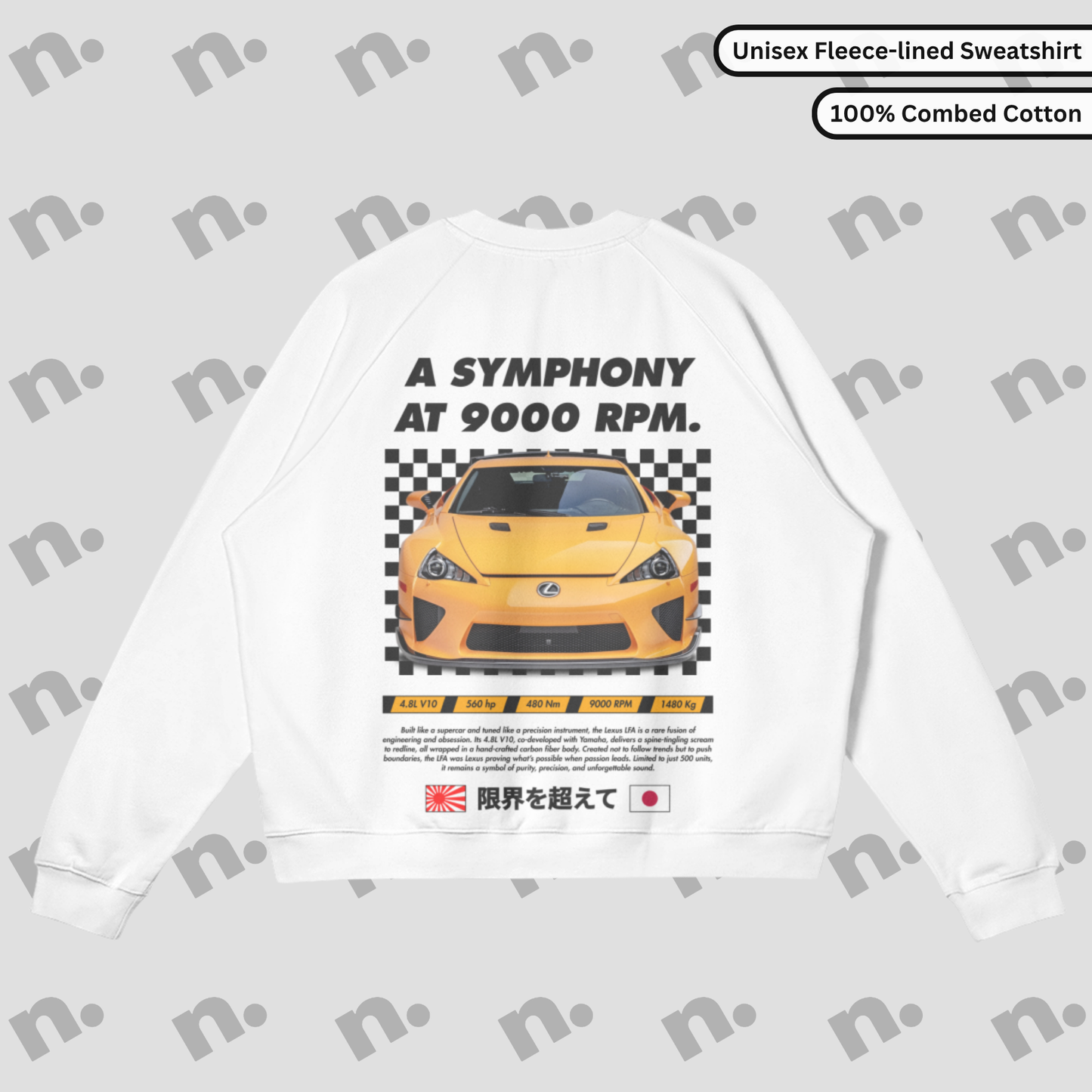 A Symphony At 9000 RPM LFA Fleece-lined Sweatshirt