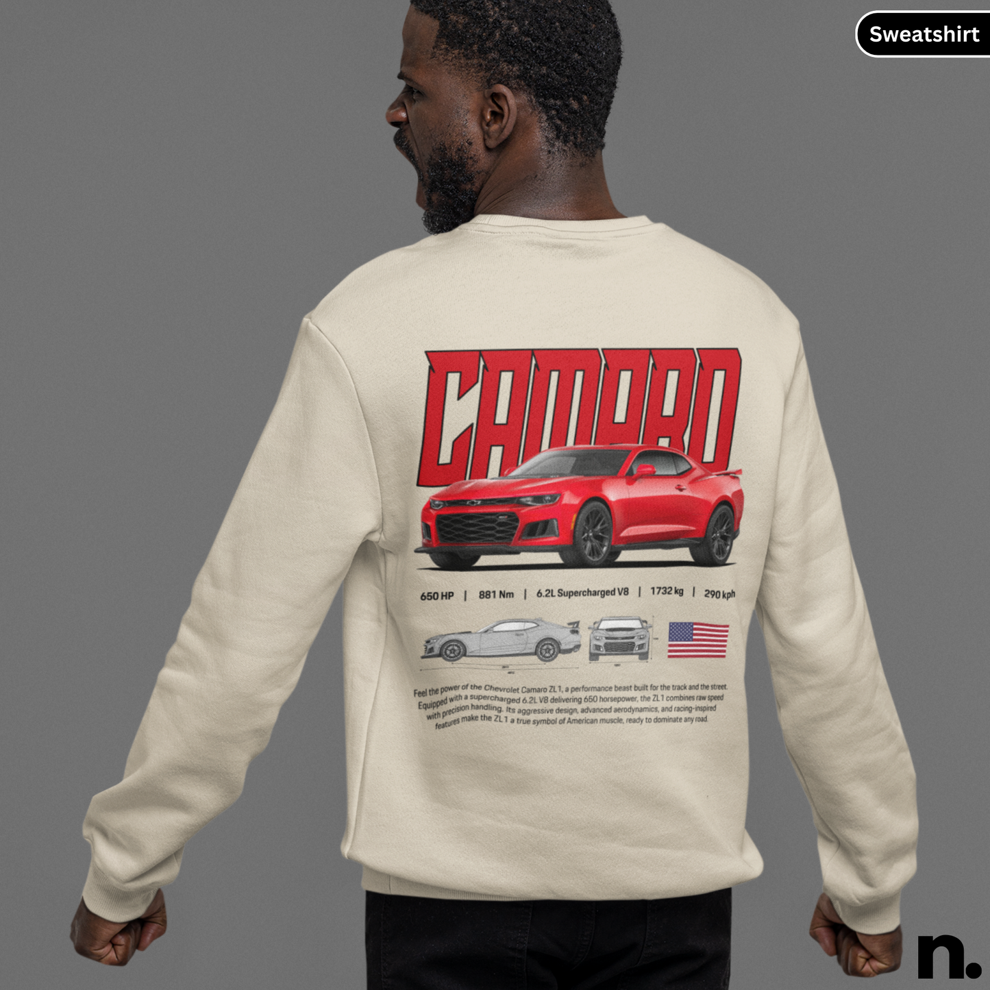 Camaro ZL1 Poster Style Sweatshirt