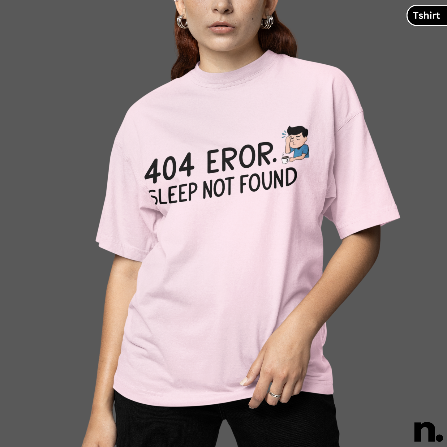 404 Error Sleep Not Found Funny Developer Cotton T-Shirt