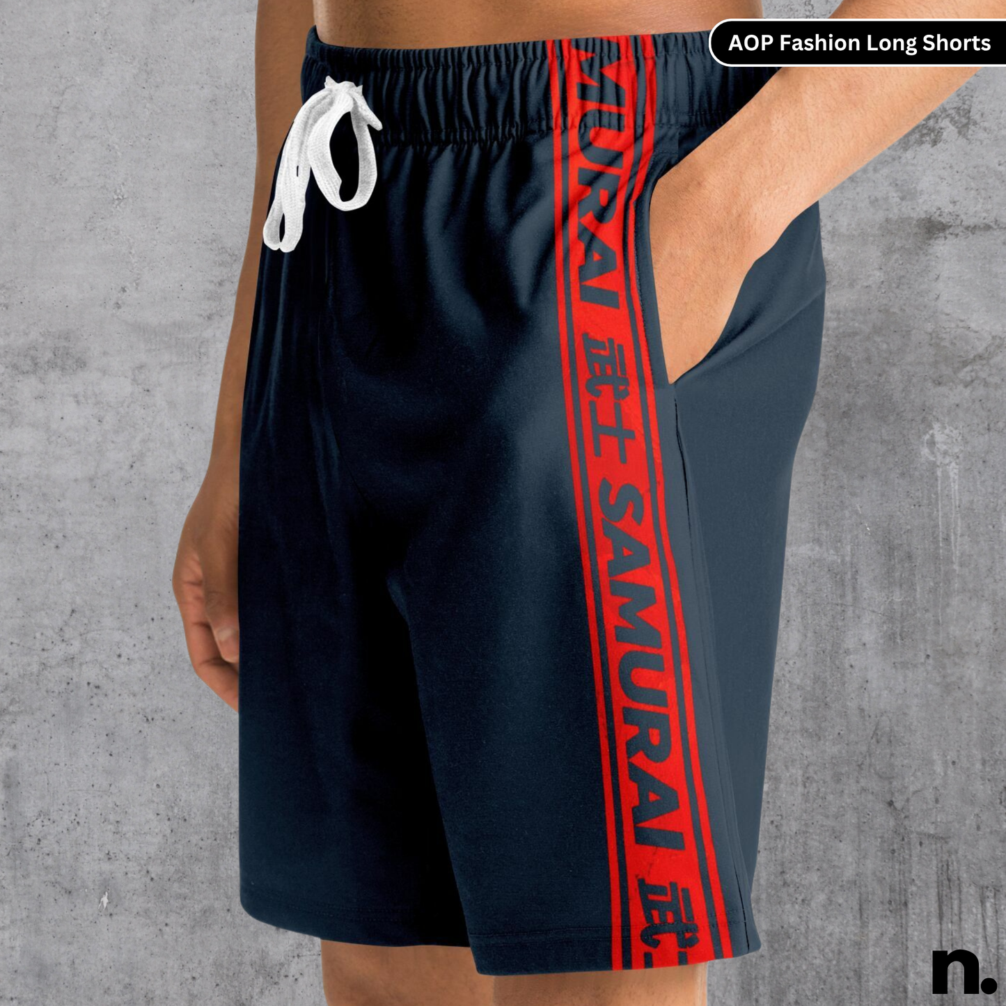Samurai Inspired Slate Long Shorts